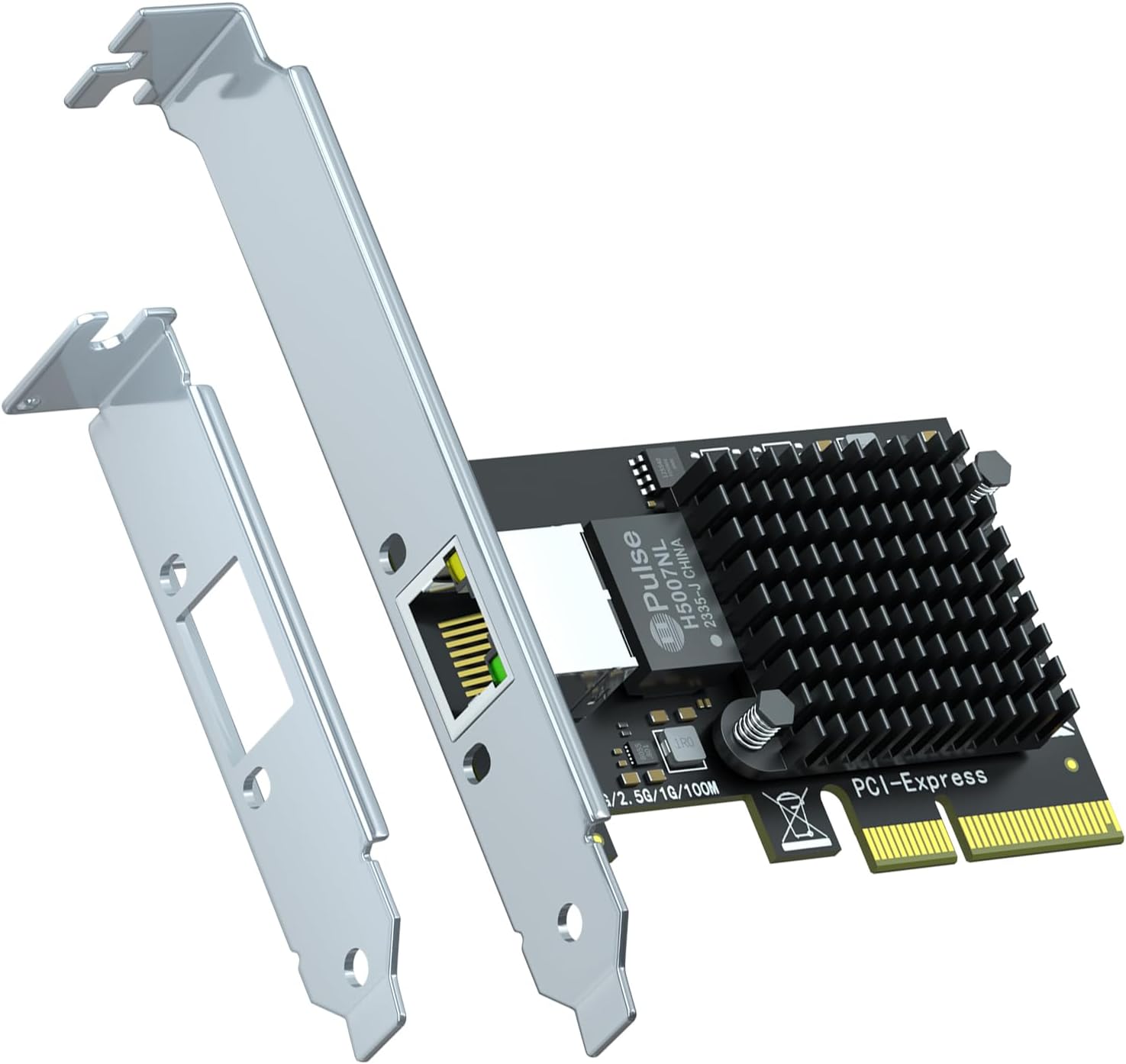 GLOTRENDS LE8127T1(X4) 10Gb Network Card, RJ45 and PCIe 3.0 x2, for Desktop PC/Server/NAS, WOL & UEFI/Legacy BIOS PXE Boot