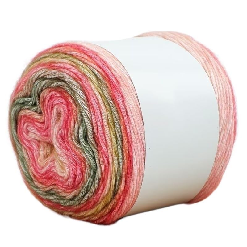 Fil mélangé coton pour crochet multicolore space-dye de 150m - Cordon moyen résistant 5x100g