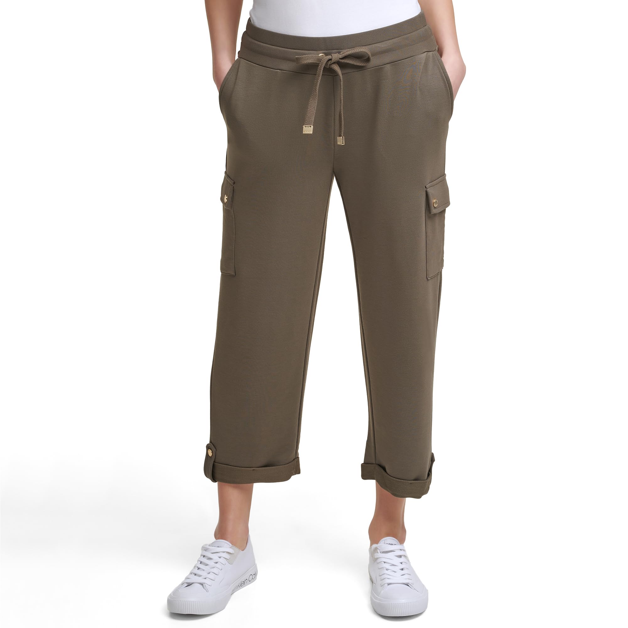 Calvin Klein Womens Crop Cargo PantCasual Pants