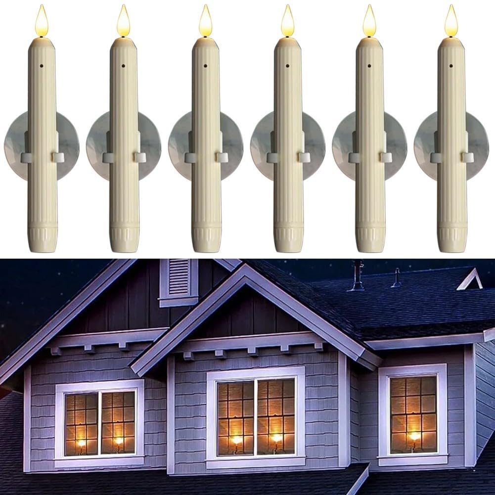 Candele LED Finestra 18cm Fiamma Realistico Candele LED Finestra