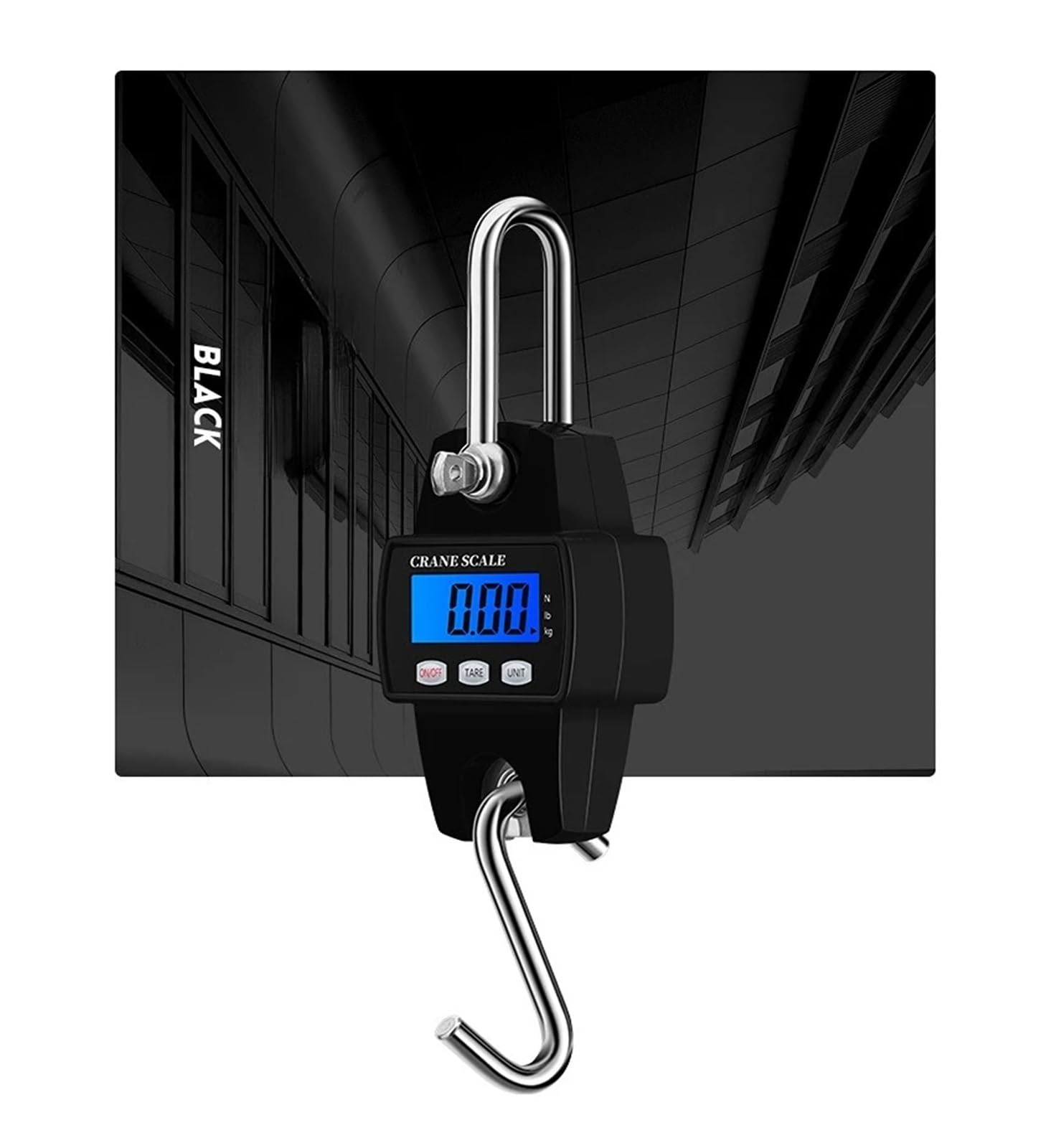 Gqnblvhzupdm Nero Crane Scale, Mini Lcd Digital 300Kg Hanging Scale Weight Portable Industrial Electronic Heavy Duty Hook Crane Home Farm Tool