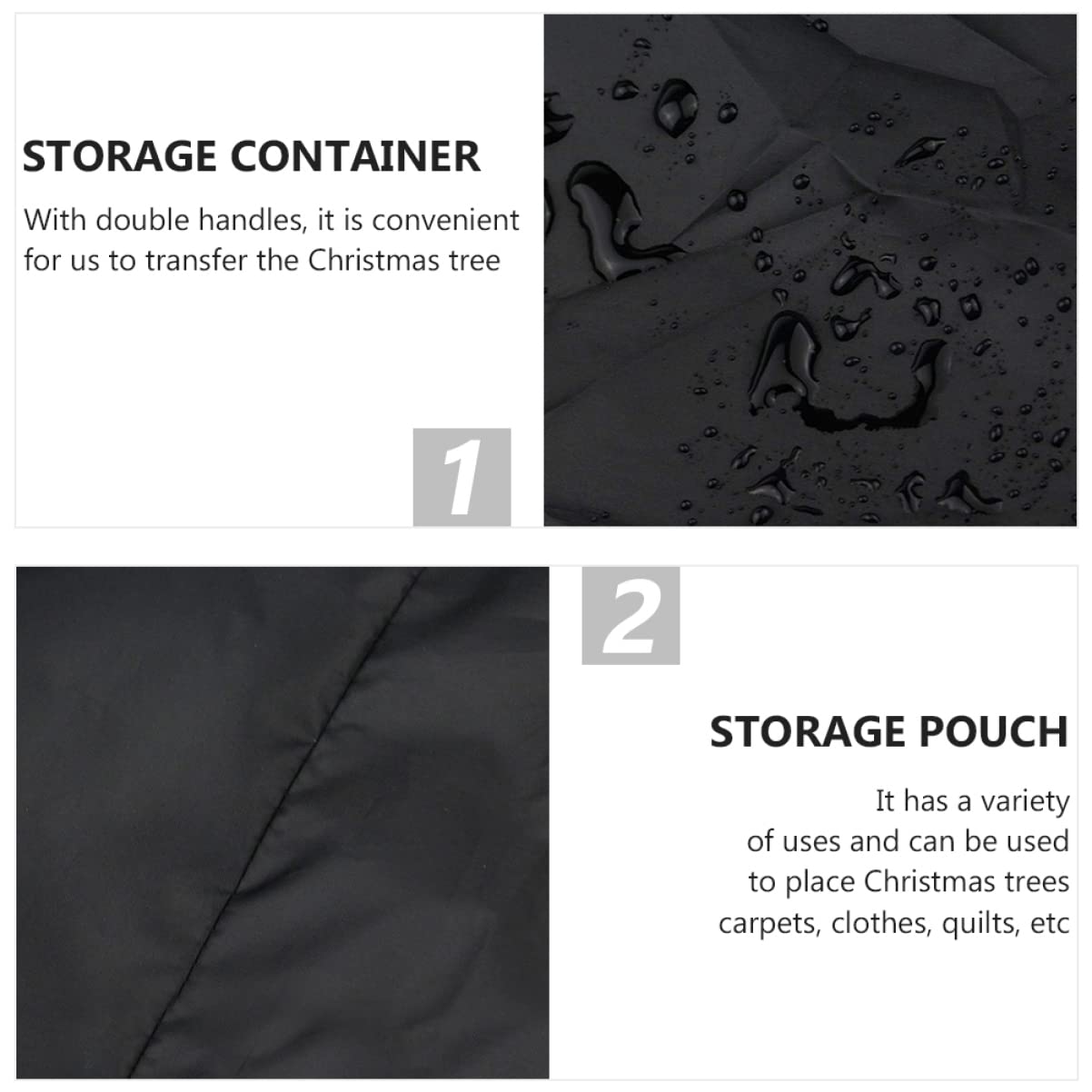 Beatifufu 1pc Christmas Tree Storage Bag Oxford Container for Xmas Tree Zippered Opening and Storage for Seasonal Items