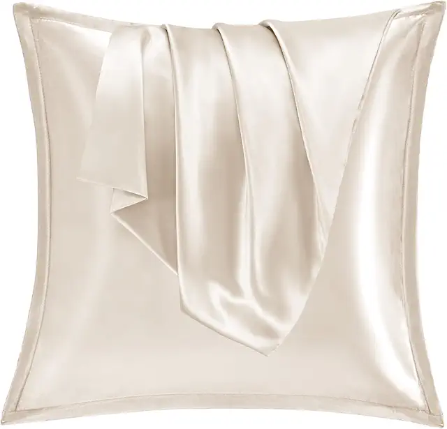 Vielit 2er Set Satin Kissenbezug 80x80 mit Reißverschluss - Weich für Haut & Haar