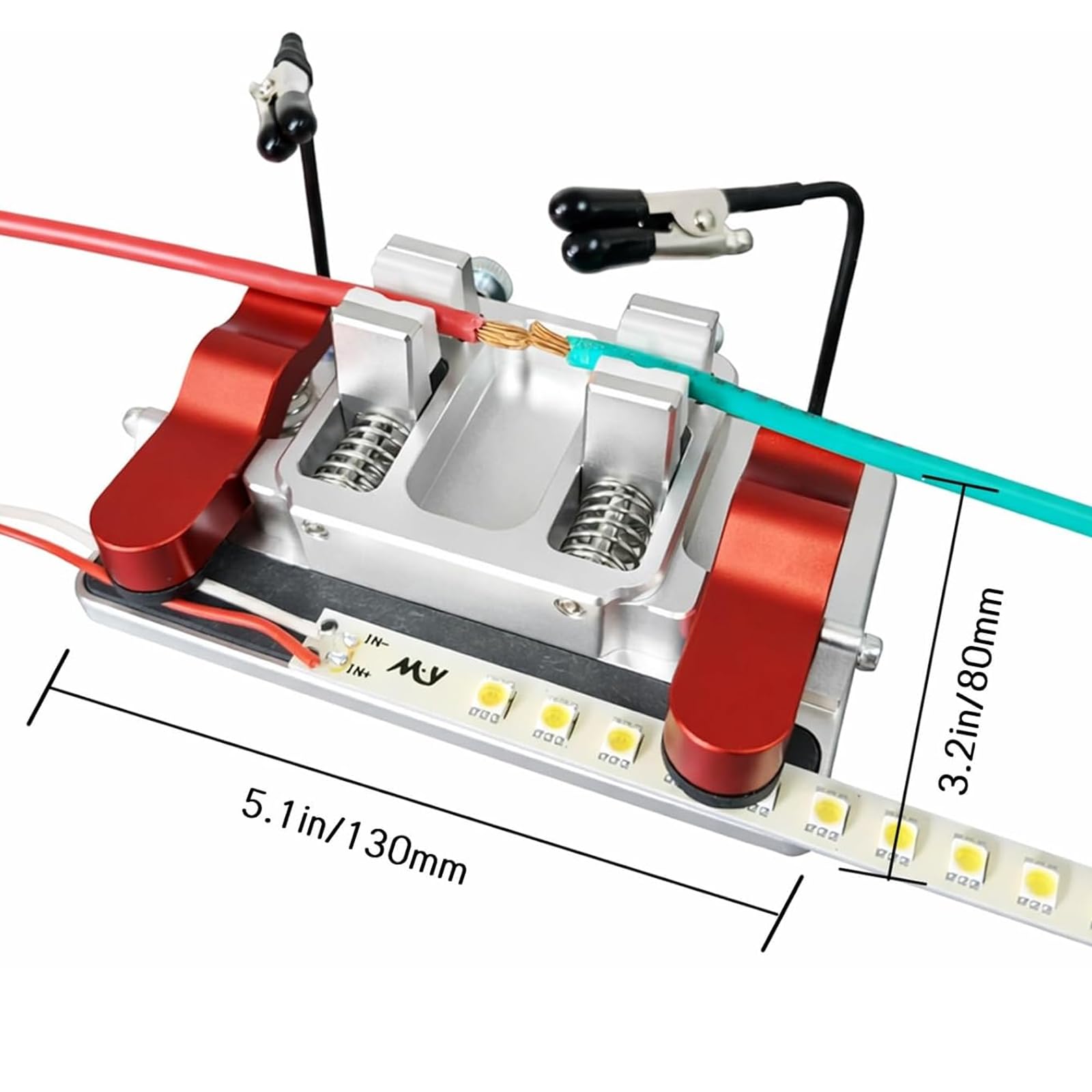 Stacja lutownicza z zaciskami ceramicznymi, zaciski do stołu spawalniczego, narzędzie do lutowania aluminiowego, do naprawy elektroniki PCB, drutu i taśm LED