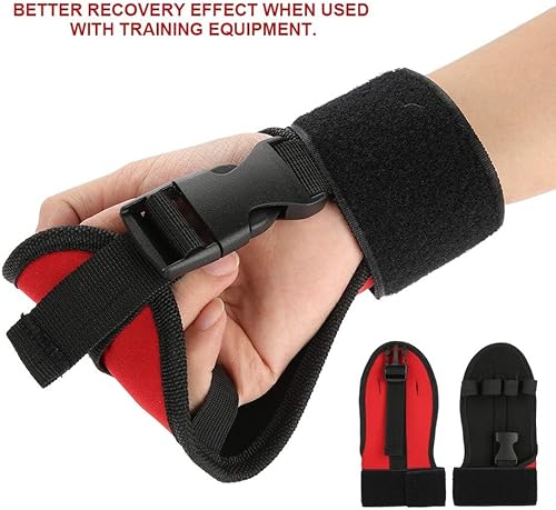 Miniatura 5 de Guantes de recuperación de accidente cerebrovascular, guante fijo auxiliar, equipo de entrenamiento de rehabilitación, hemiplejia de mano y puño,