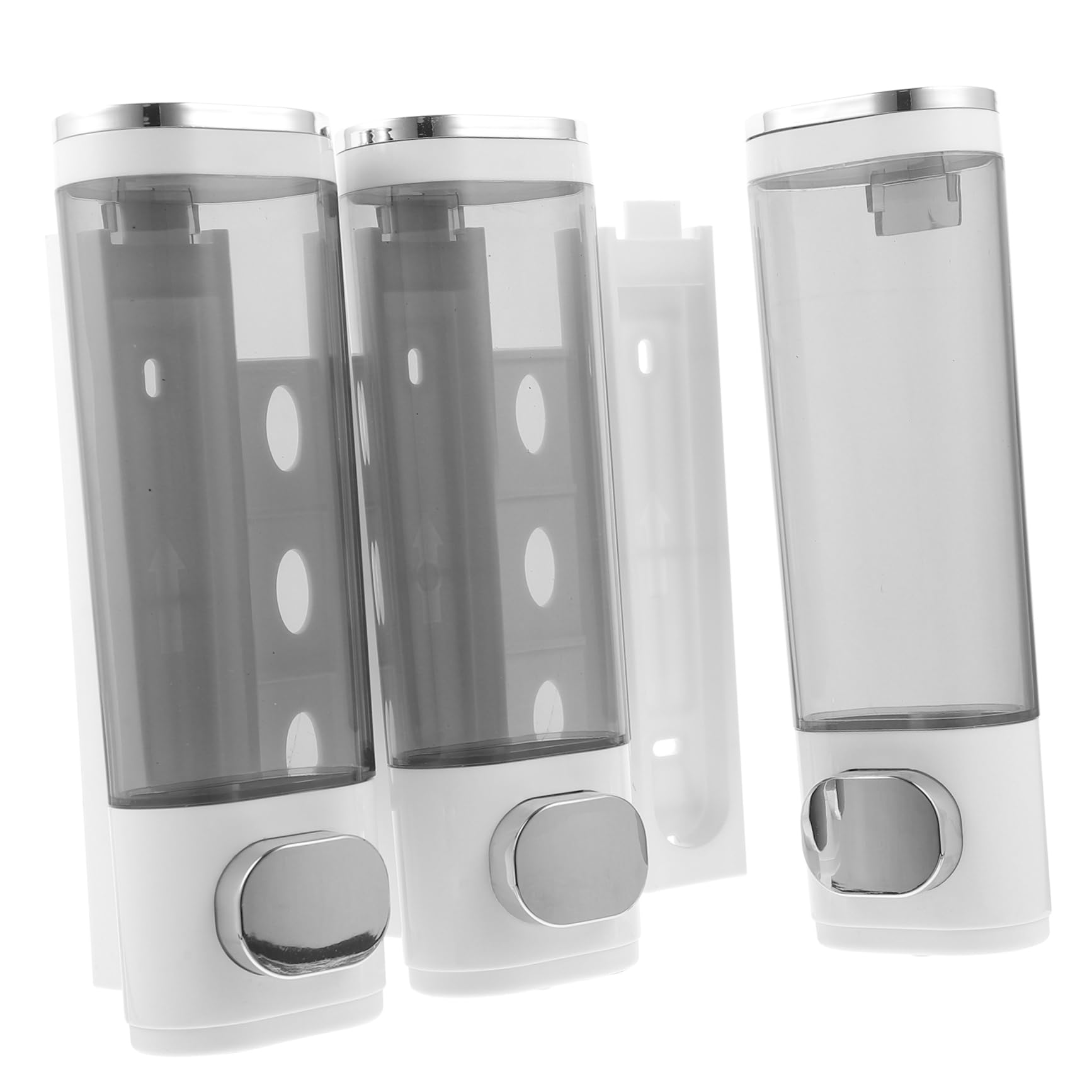 Cabilock Wall-Mounted Soap Dispenser Shampoo Soap Conditioner Dispenser for Shower No Leakage Material Easy to Install for Bathroom Kitchen Hotel Home Use