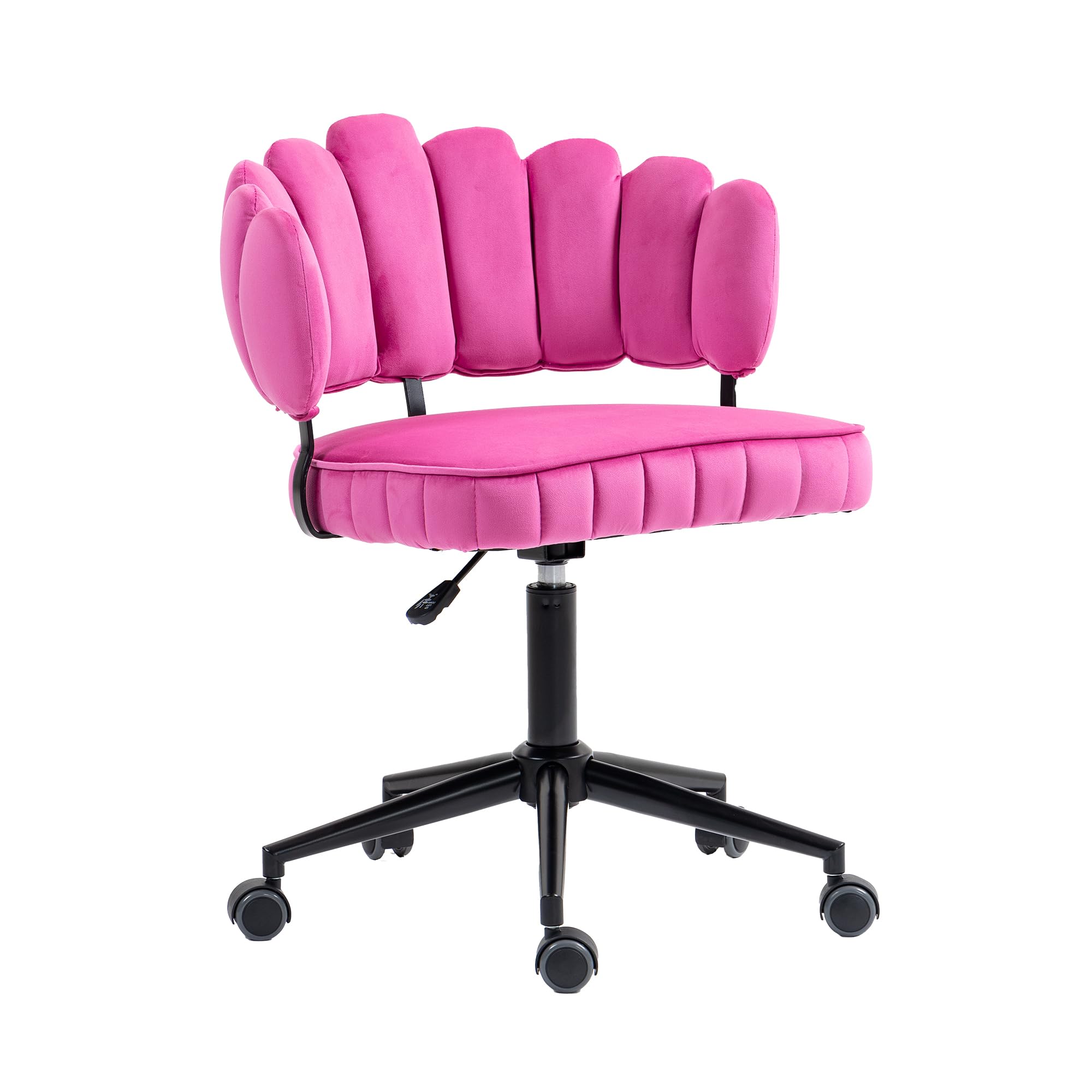 Chaise de bureau en velours tressé pivotante et réglable en hauteur