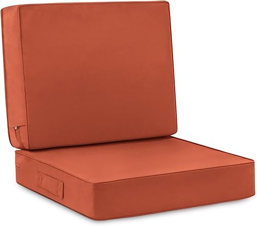 Vista 28 de Favoyard Juego de cojines de asiento profundo para patio, 24 x 24 pulgadas, impermeables, para muebles de patio, con funda extraíble y resistente a