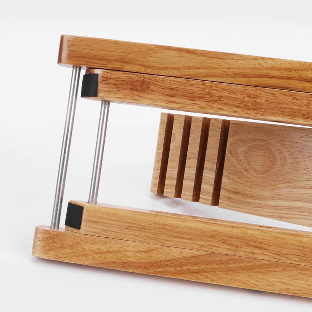 Gitaar Voetsteun, Extra Stevige Houten Elegante Opvouwbare Voetenbank, Biedt Comfortabele en Stevige Ondersteuning, 4 Niveaus In Hoogte Verstelbare Gitaar Voetenbank voor Gitaristen Muzikanten(Beuken