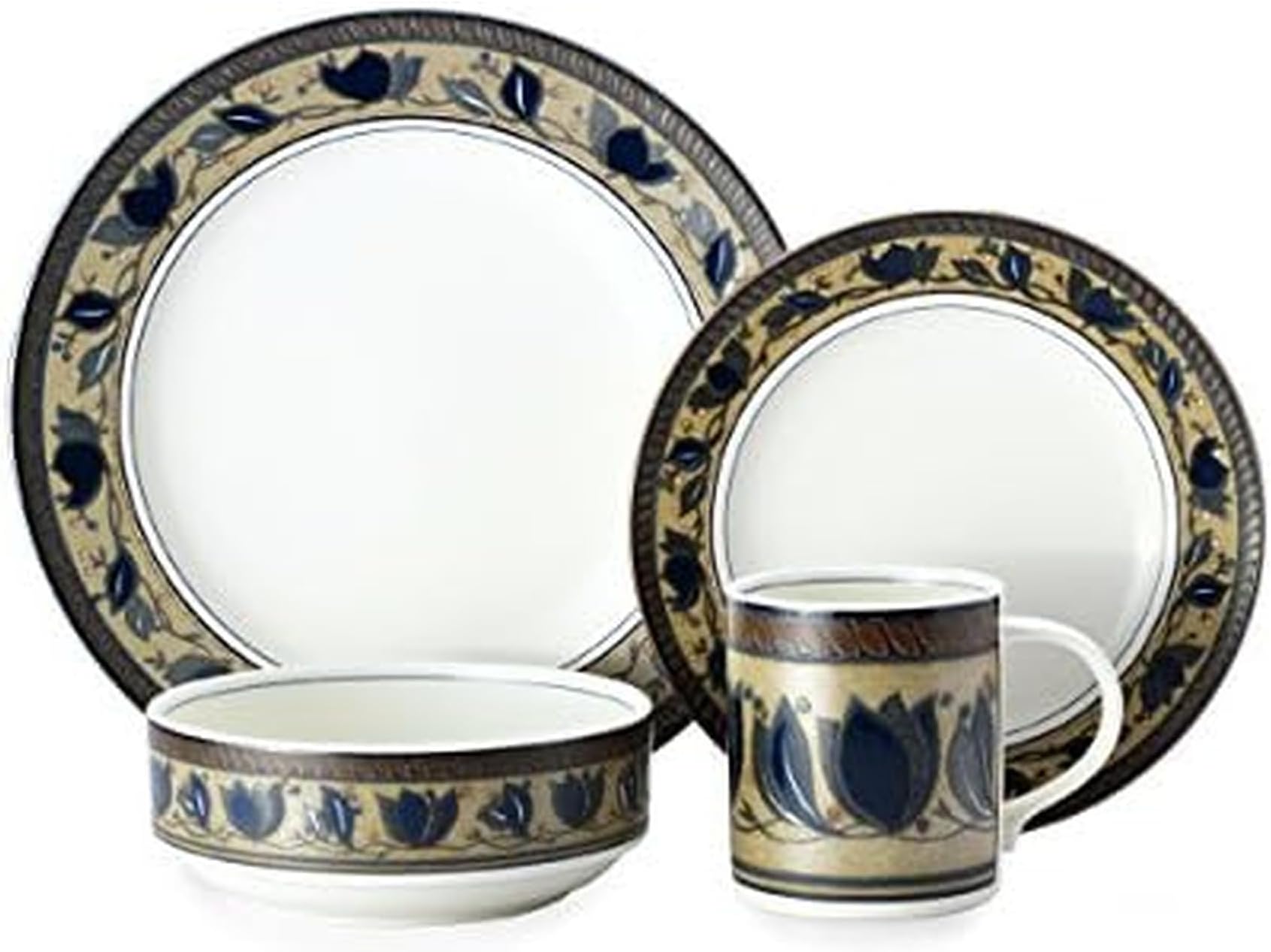 Mikasa Arabella 16 Piece Dinnerware Set (Set of 4), Assorted