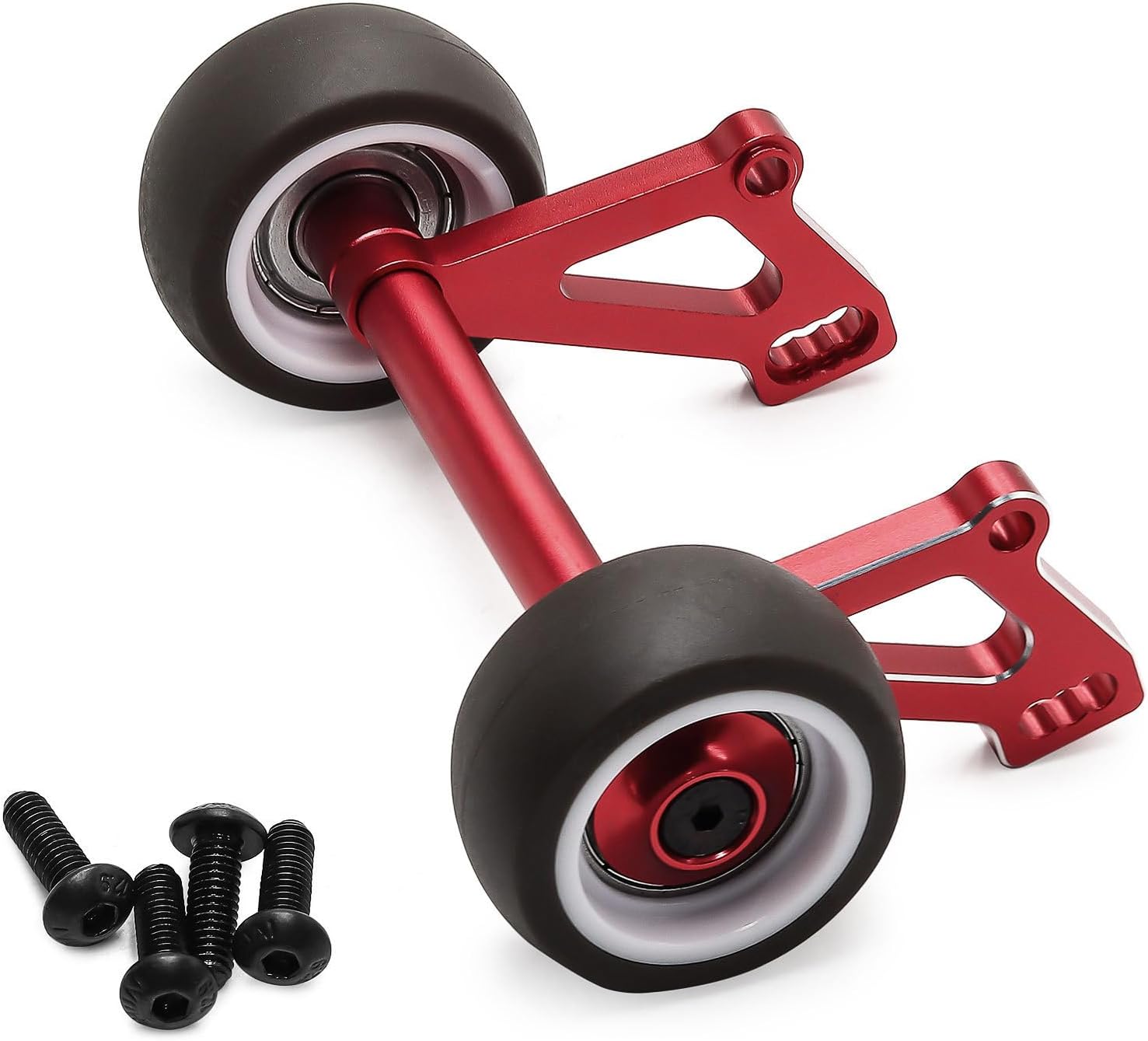 RC Car Wheelie Bar,Aluminium Alloy RC Car Parts, for ARRMA 1/8 Outcast Kraton V6 Red Eyes Accessory Upgrade Part (red)