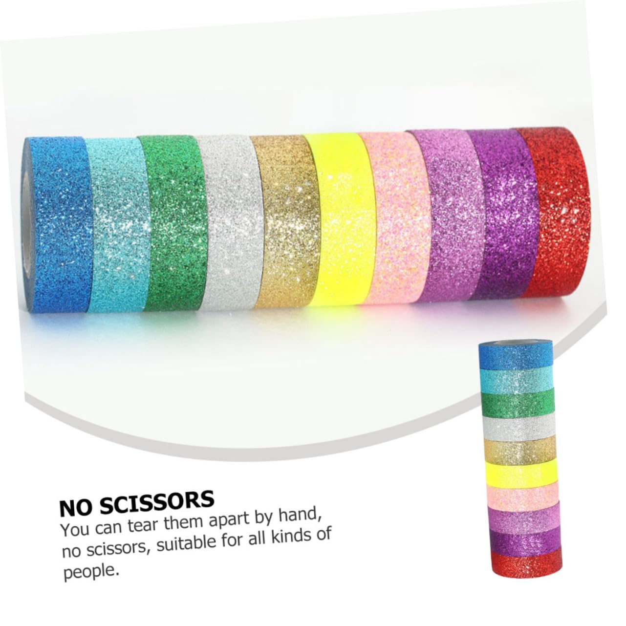 Holibanna 2 Sätze Glitzer Washi Tape Set Teiliges Dekorband für Scrapbooking und Diy Kunstprojekte und Glitzernd für und Kreative Gestaltung