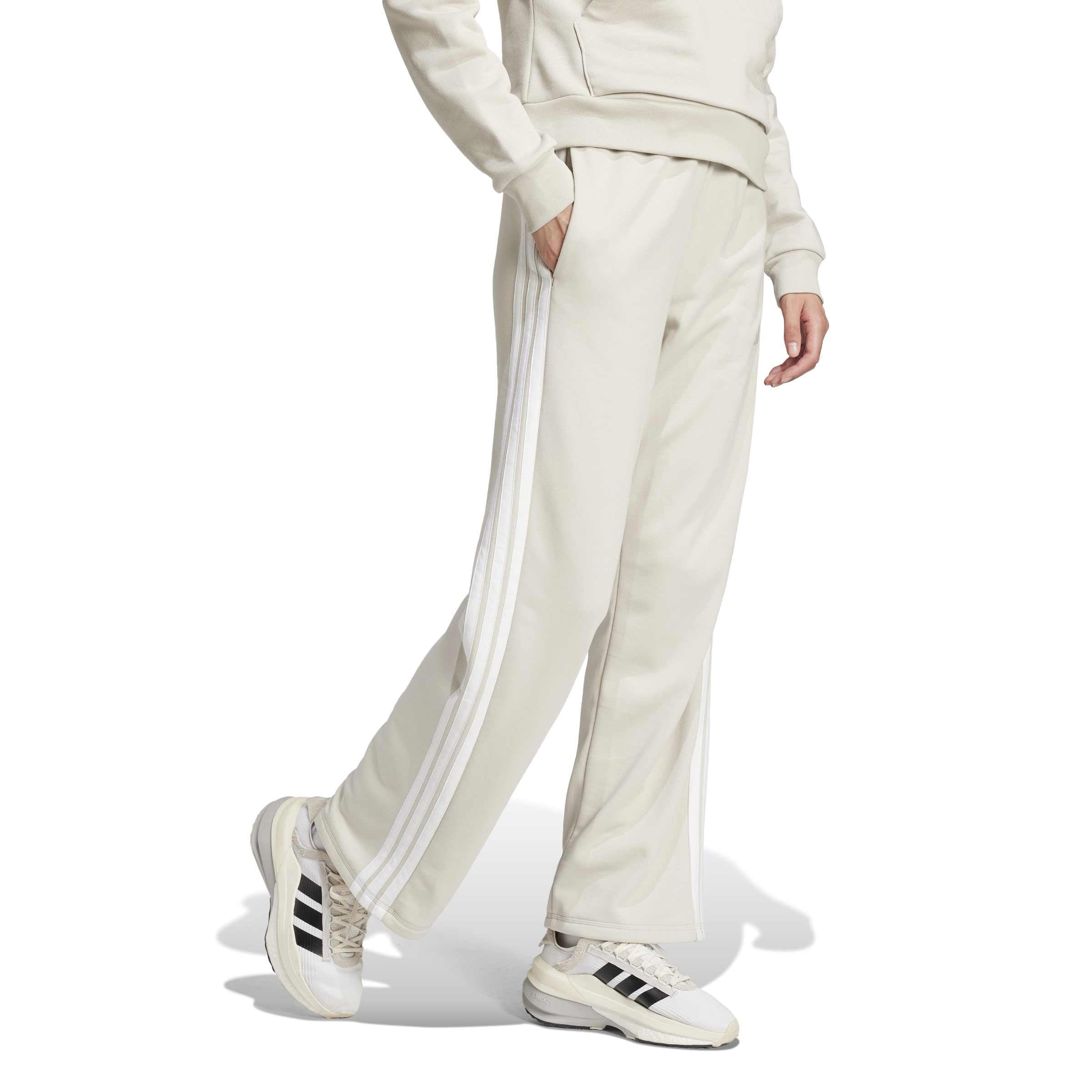 adidas Damen Golfhose Essentials 3-Stripes Open Hem French Terry