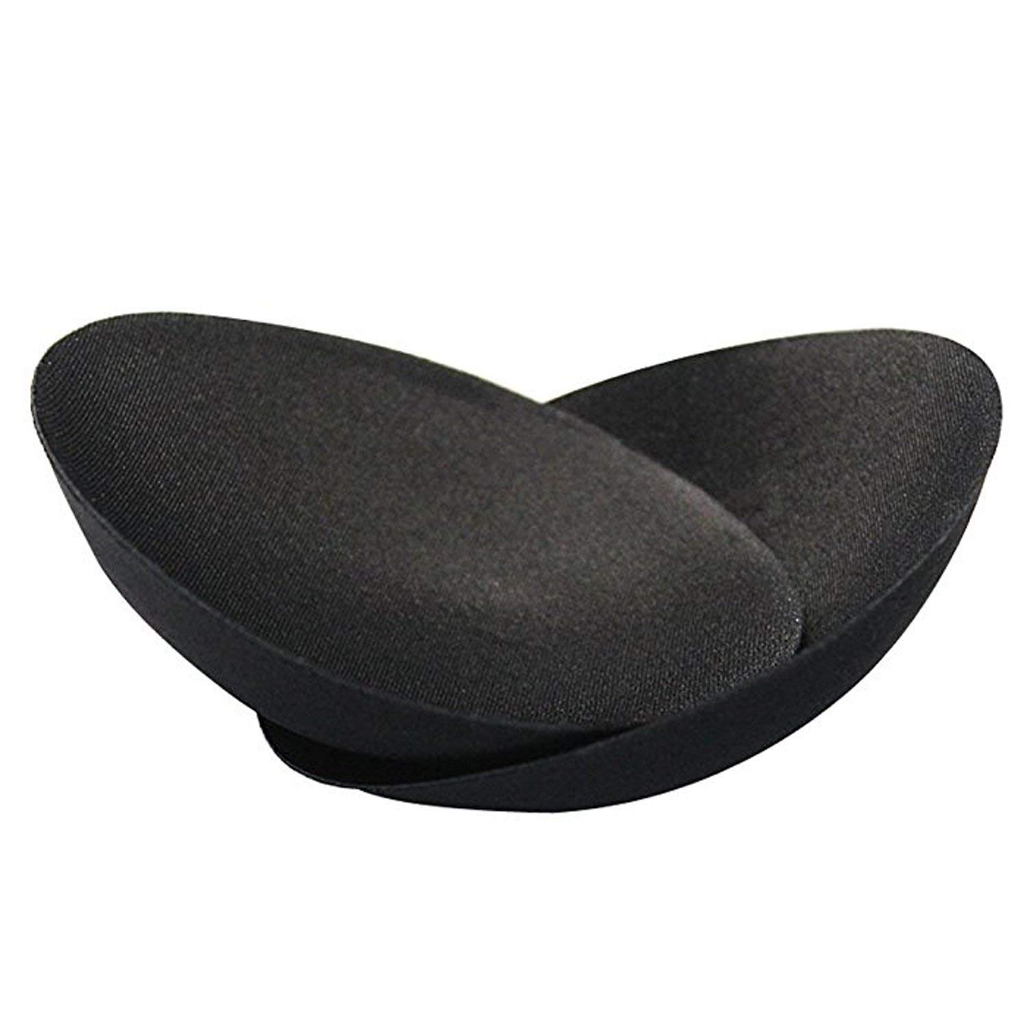 M Fabrics Black Bra Pads Removable Cotton Cups Inserts Bust Enhancer for Girls/Women for Dresses/Kurti/Bra (1 Pair) (Black) - Size (42)