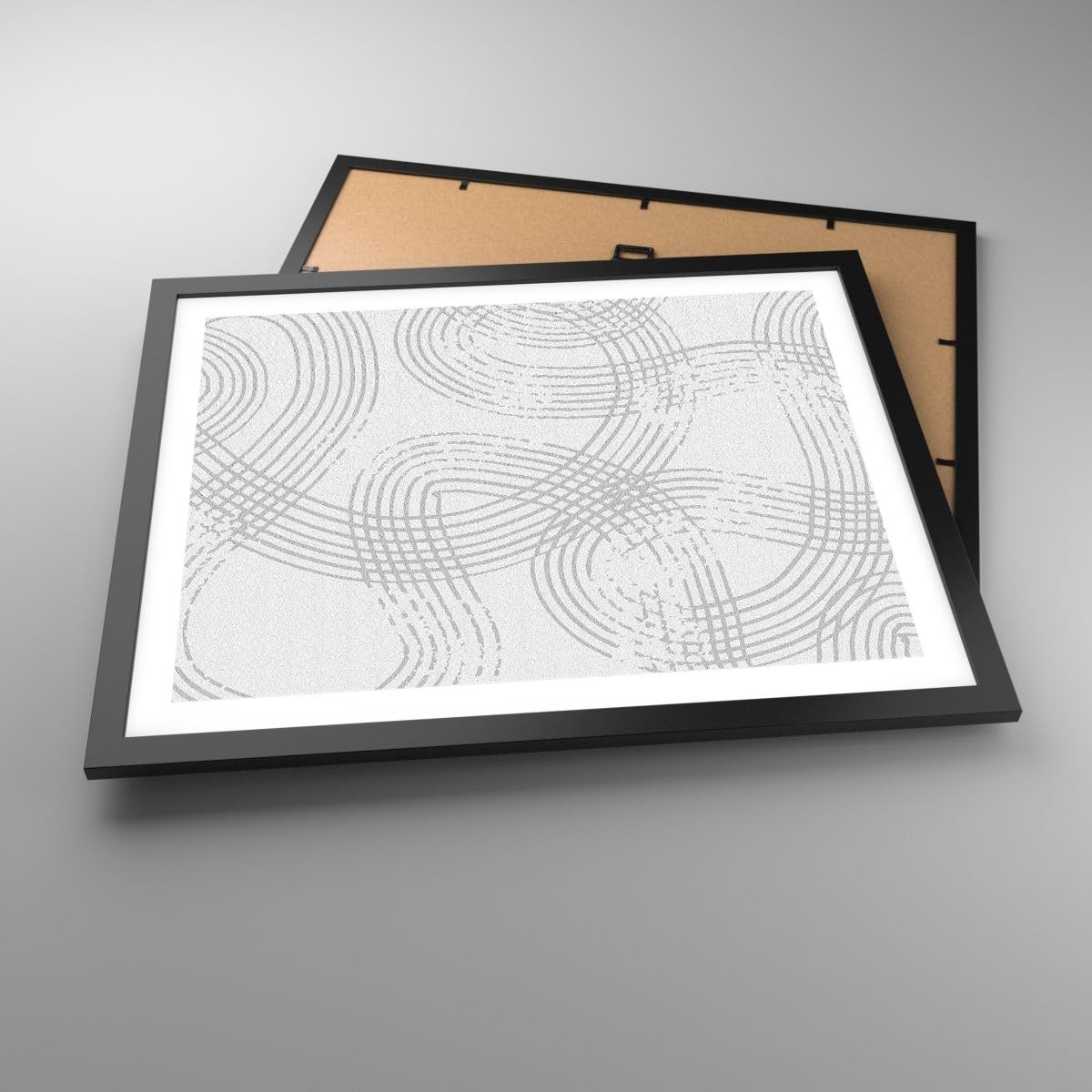 ARTTOR Poster Cadre Noir 50x40 cm Affiche Abstrait Pastel - 5913 - P2B