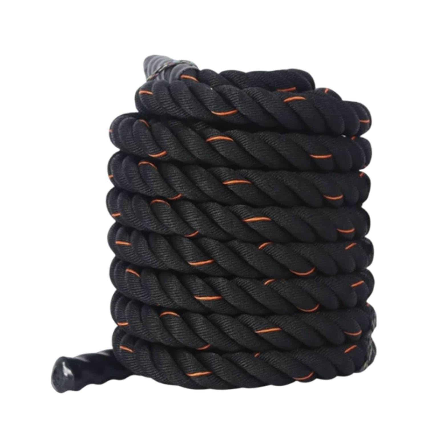 ZOOMELLA Braided Training Rope 38 Mm Battle Rope Orange Accent