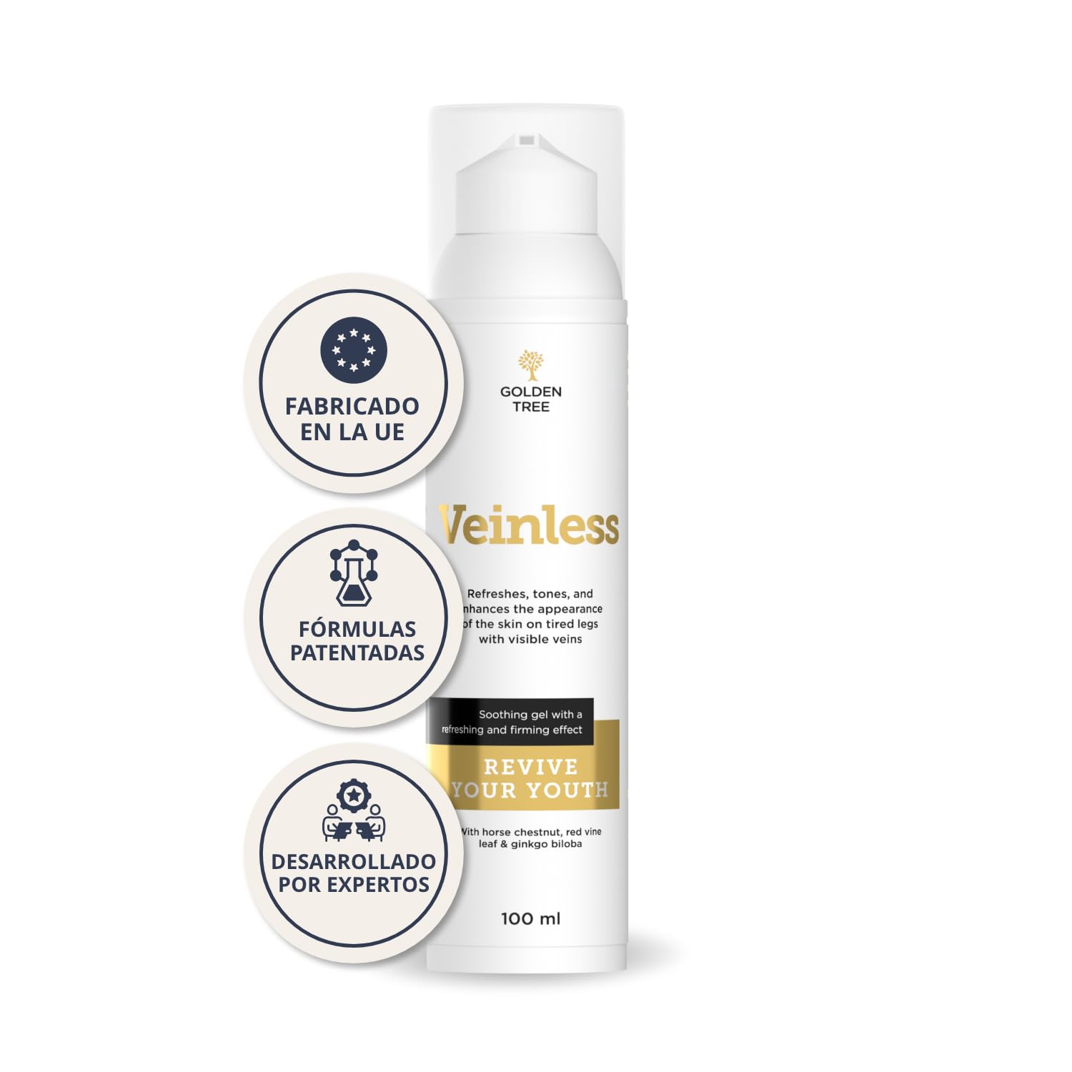 Golden Tree Veinless Gel Refrescante Piernas Cansadas, 100 ml