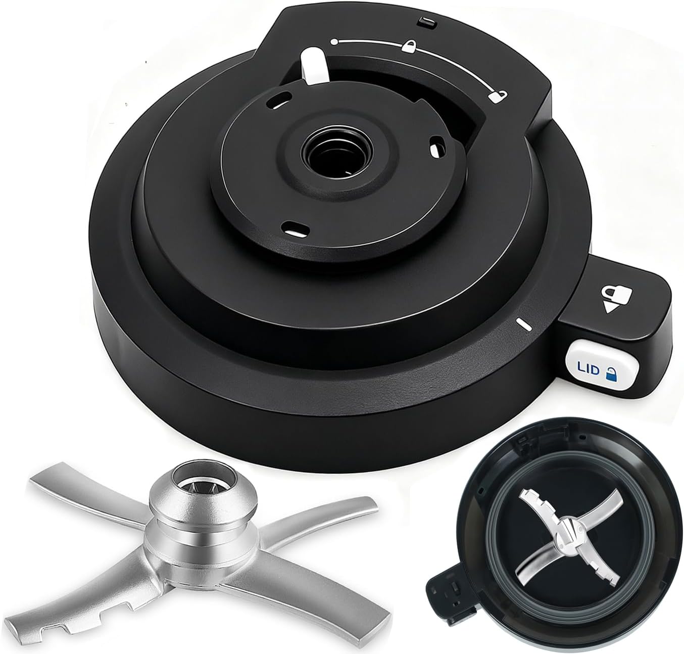 Outer Bowl Lid with Paddle for Ninja Swirl NC700 Series Ice Cream & Soft Serve Makers, Reusable BPA-Free Replacement Lid, Creami Accessories Compatible with Ninja NC700 NC701 NC701C Dishwasher Safe