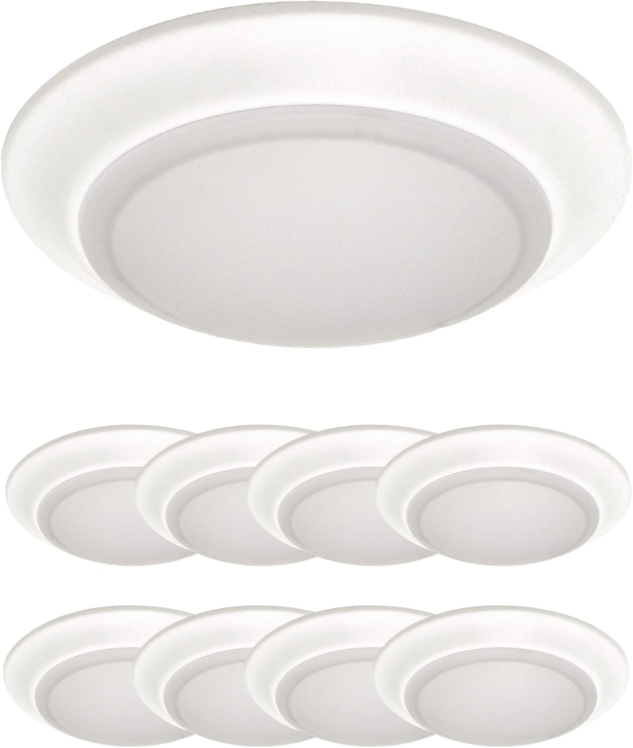 Exсluѕіvе Dіѕсоunt 60% Prісе LED Disk Light 6 inch Surface Mount or Junction Box Mount Low Profile Flush Mount Ceiling Light 3000k Warm White 750 Lumens, Dimmable, Shower Closet Light 8PK