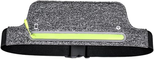 YARNOW Running Waist Bag for Phones Up to Reflective Multifunctional Outdoor Pouch with Zipper Sweat-resistant Nylon Fitness Belt for Men and Women