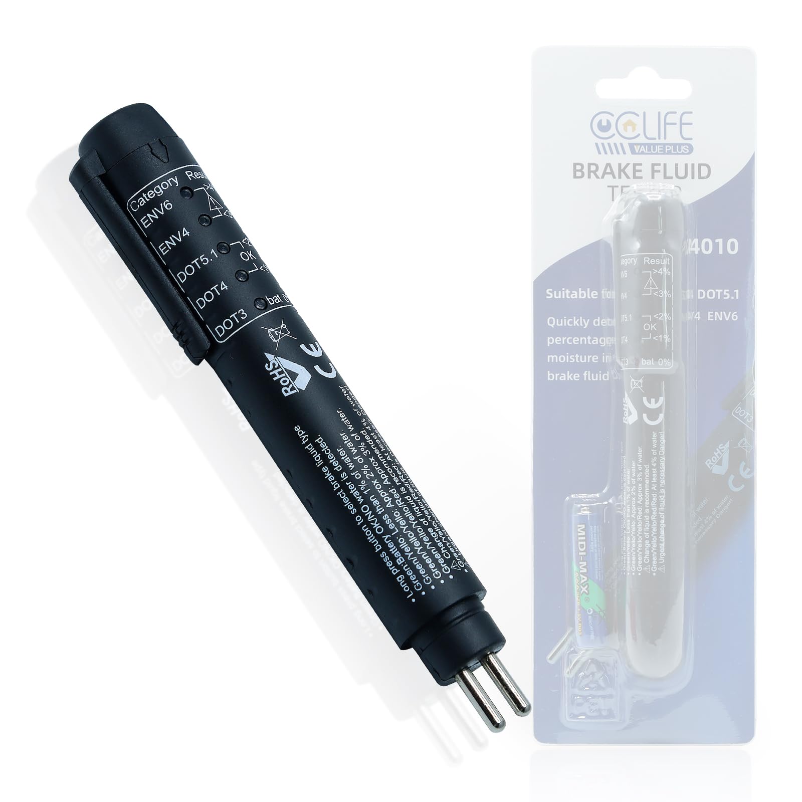 Remvloeistoftester voor DOT3/DOT4/DOT5.1