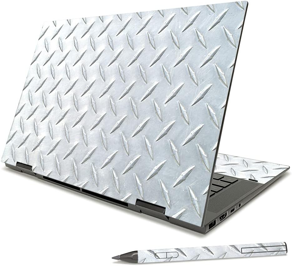 MightySkins Skin Compatible with HP Envy x360 15" (2021) - Diamond Plate | Protective, Durable, and Unique Vinyl Decal wrap Cover | Easy to Apply, Remove, and Change Styles | Made in The USA