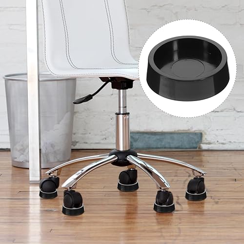 Miniatura 9 de DOITOOL Copas de goma para muebles, 4 posavasos antideslizantes para muebles, tapones redondos para ruedas, 1.9 pulgadas (negro)
