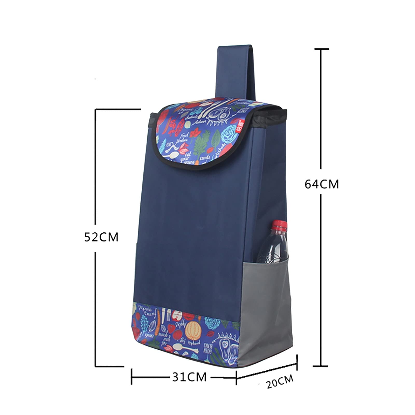 SH-gwtc Shopping cart Bag/Trolley Replacement Bag,Oxford Cloth Waterproof Storage Bag,for 2/4 Wheel Shopping cart,4 Colors (Color : A)