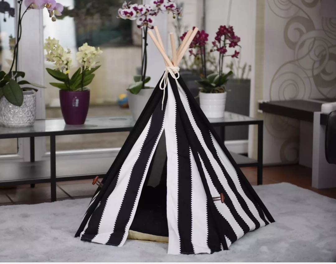 little dove Tipi pour animal domestique - Lit pour chat - Tentes pour chien et chat (avec coussin)