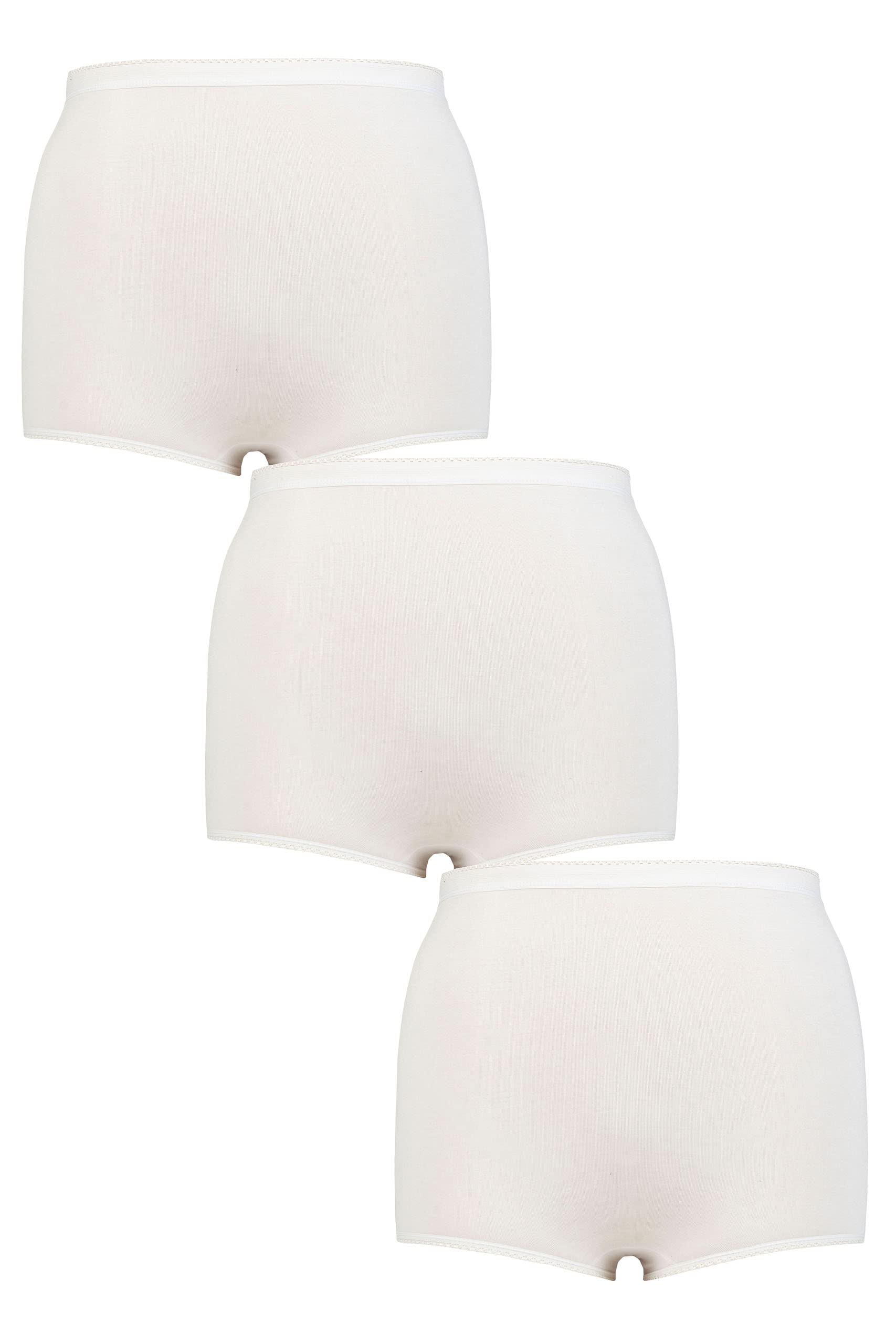 Sockshop Women's White Lazy Panda Bamboo Maxi Briefs Pack Of 3 20