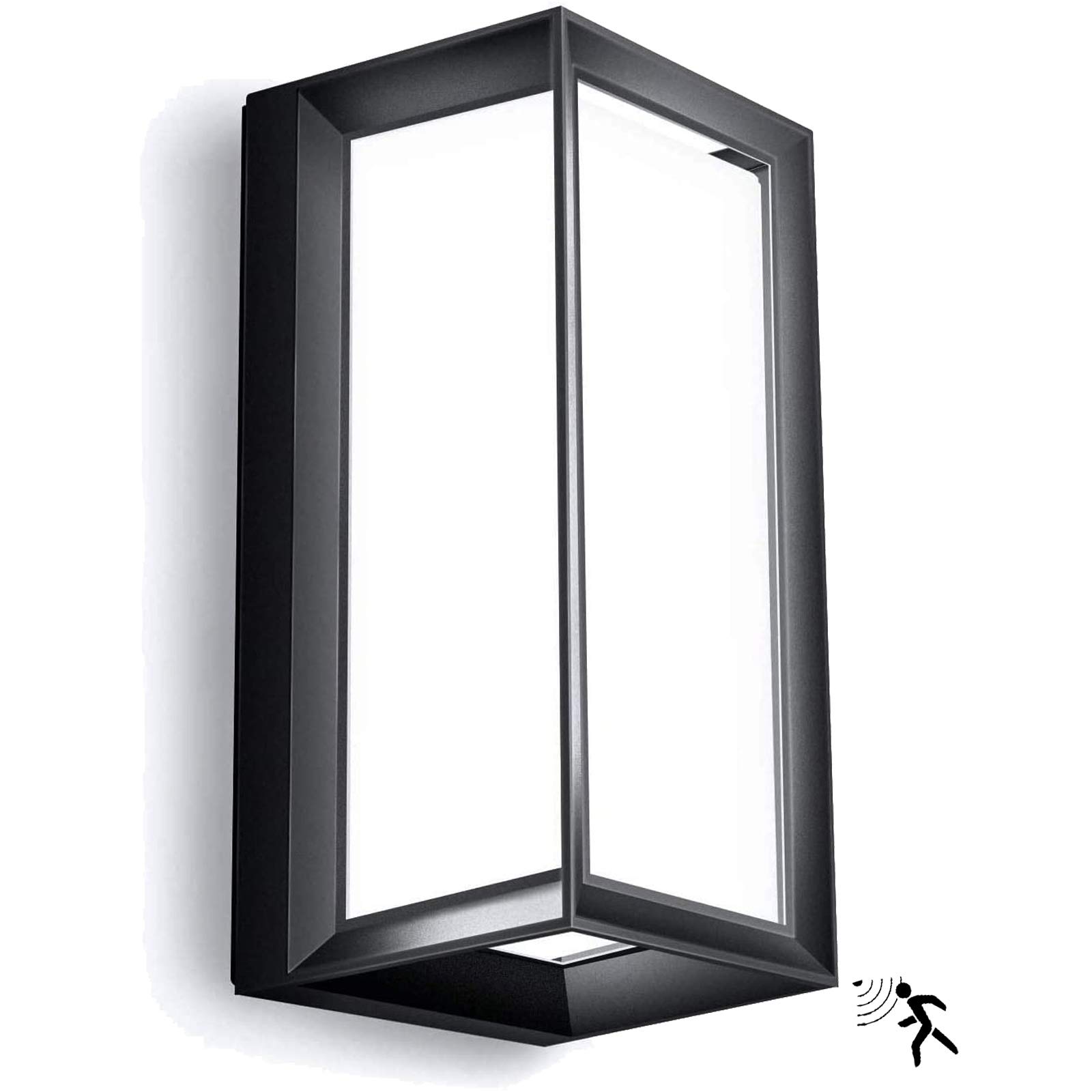 Square Outside Light LED Wall Sconce Exterior 18W LED Motion Sensor Outdoor Wall Light ...