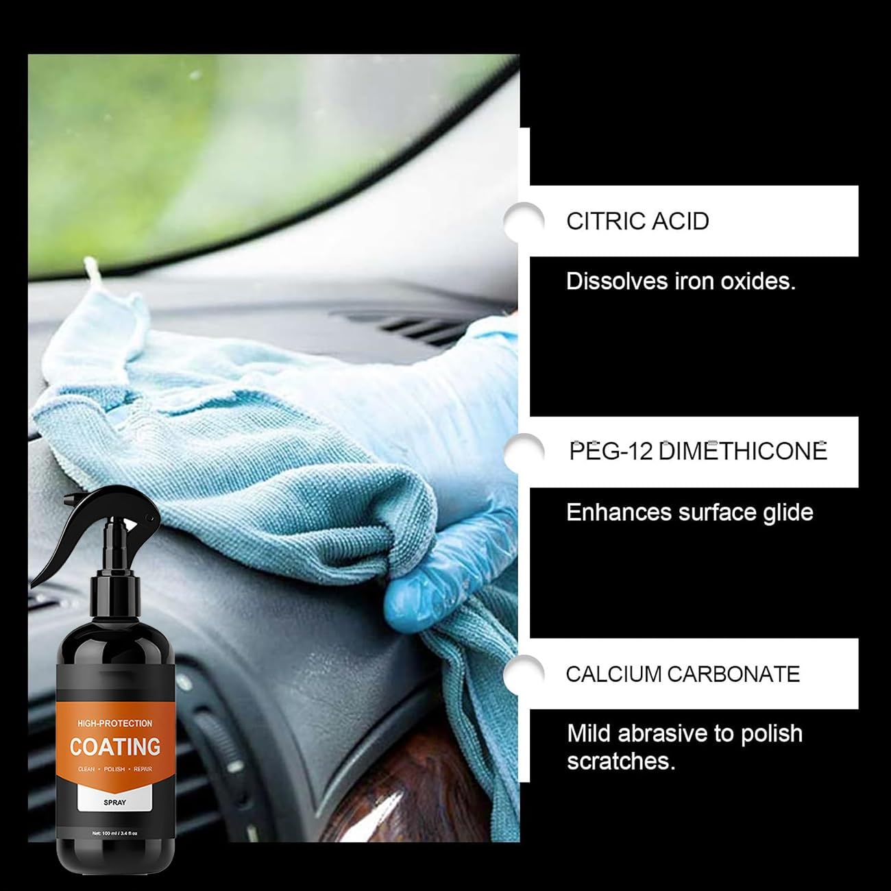 Turbo Shine Nexa,Nexa Turbo Shine,2025 Nowy Nexa Car Scratch Remover Spray do Pojazdów,Pasta Do Naprawy Rys Lakieru Samochodowego,Długotrwała Wysoka Ochrona Powłoki Do Wszystkich Powierzchni Pojazdów(