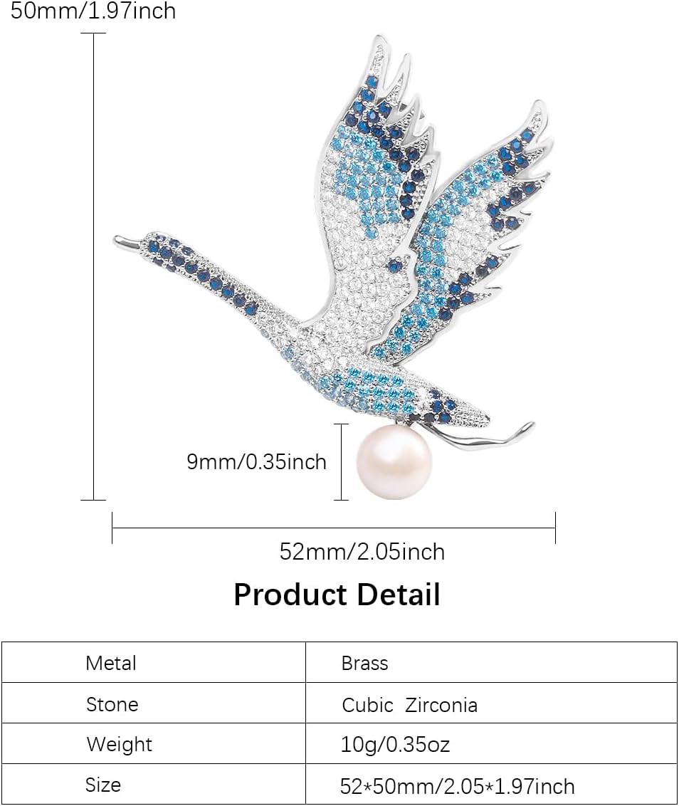 Brooches for Women, Cubic Zirconias Brooch Pins Elegant Fashionable Bouquet Pins Broach Jewelry for Wedding Party Birthday Banquet