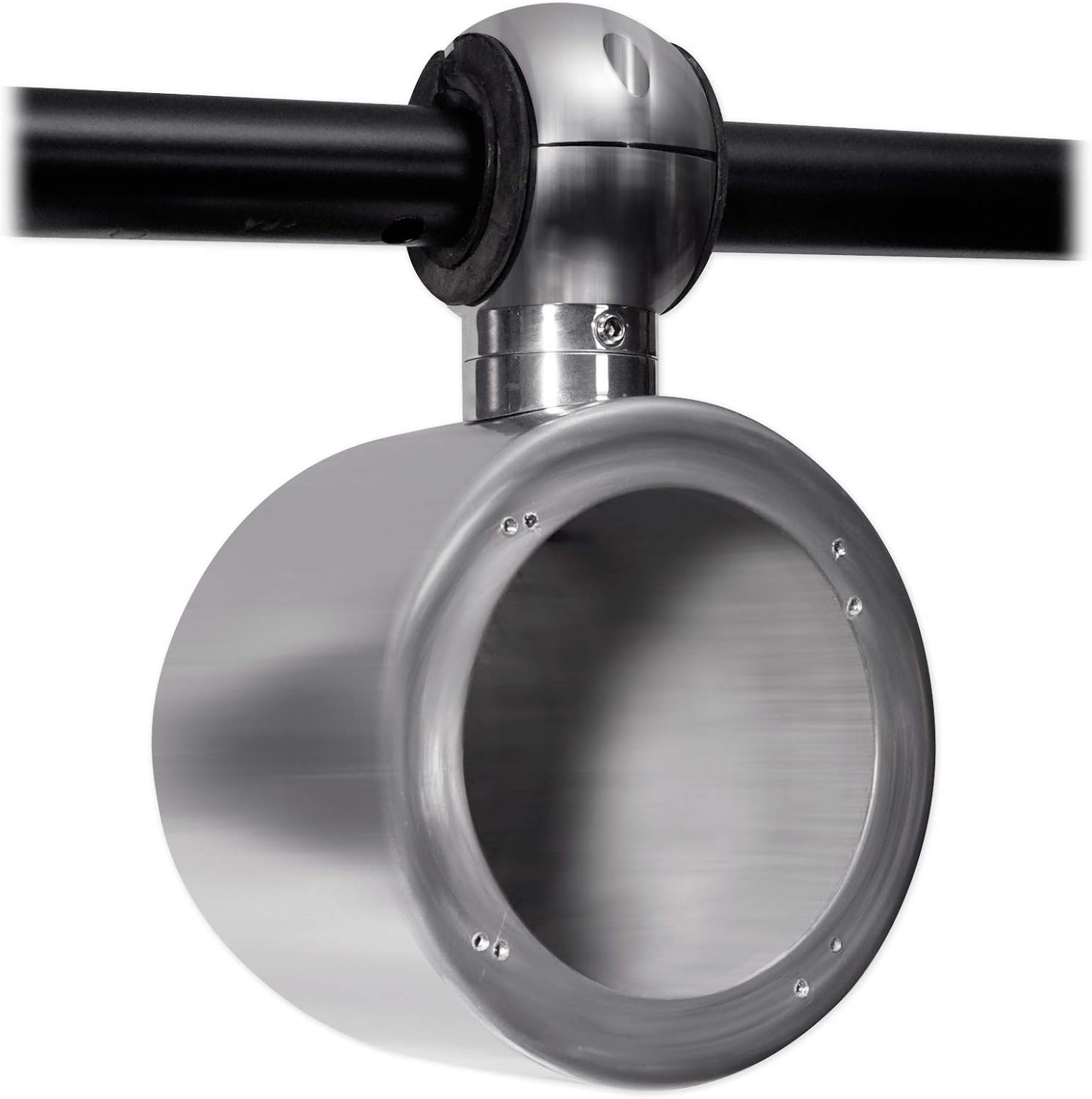 Rockville Pair MacSwivelS 360 Degree Swivel Clamp Mounts for Tower Pods, Aluminum Build, Universal Fit, Easy Install, for DJs and Audio Enthusiasts