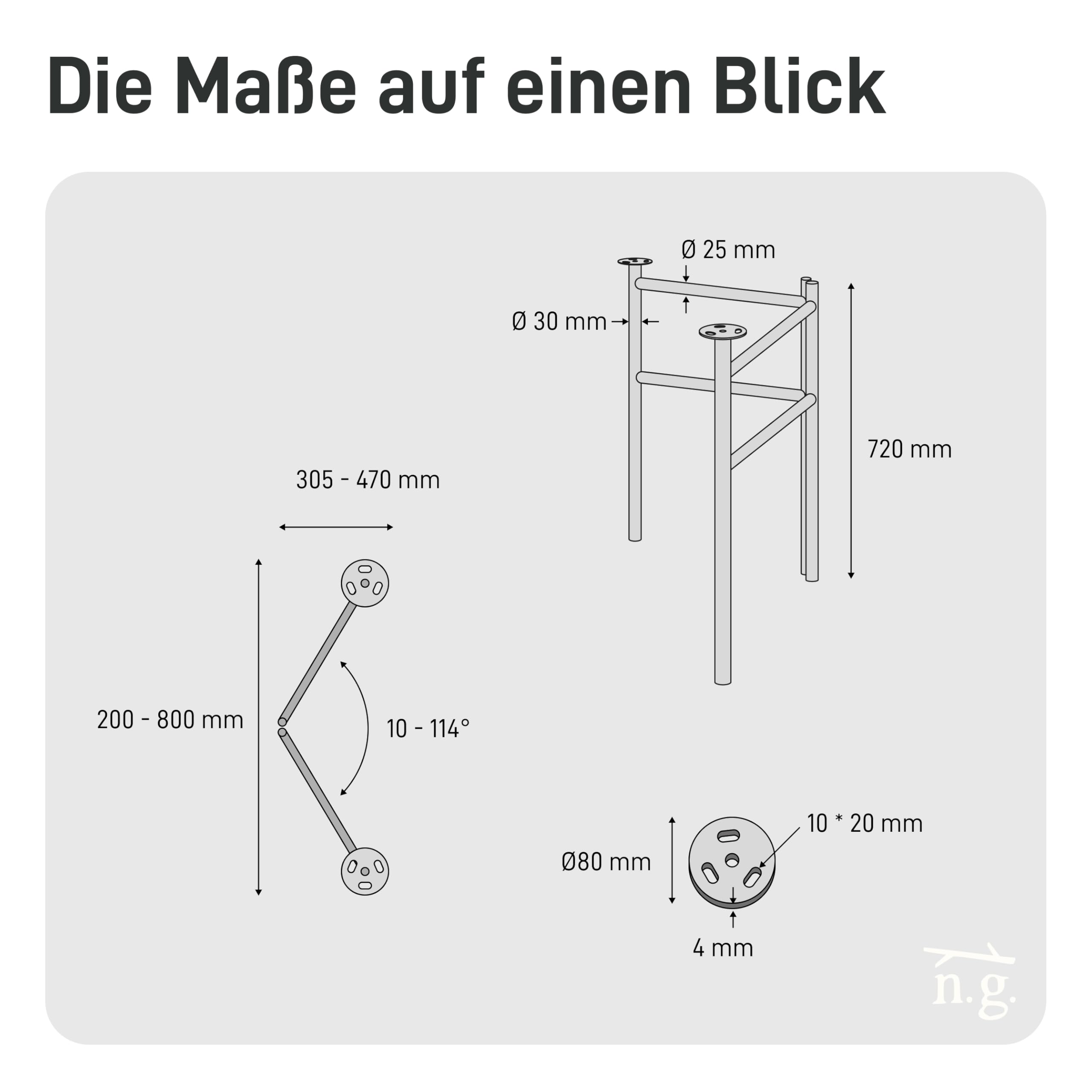 Natural Goods Berlin 2X Tischgestell FOLD - Schwerlast Tischbeine Metall Schwarz - Klappböcke DIY Tischfüße 800 x 720 mm - Schreibtischbeine Tischkufen Stabil - Outdoor Unterstellböcke Wetterfest