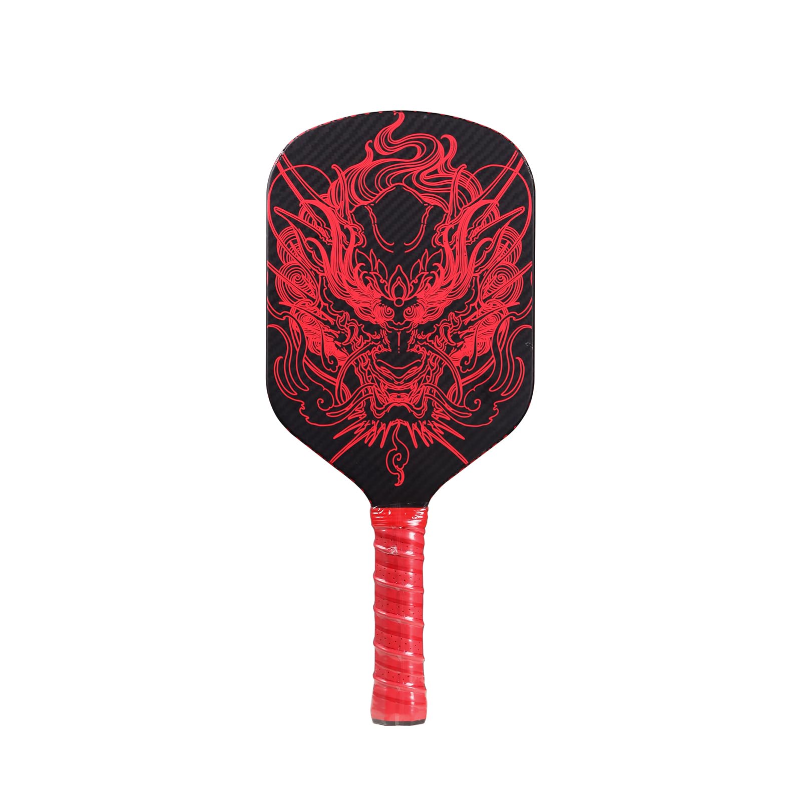 TADHG Red Dragon 3K Carbon Fiber Pro Pickleball Paddle Lightweight Edge-Free Paddle with T700 Core PP Honeycomb Spin-Optimized Face and Anti-Slip Grip Ideal for Intermediate to Advanced Players