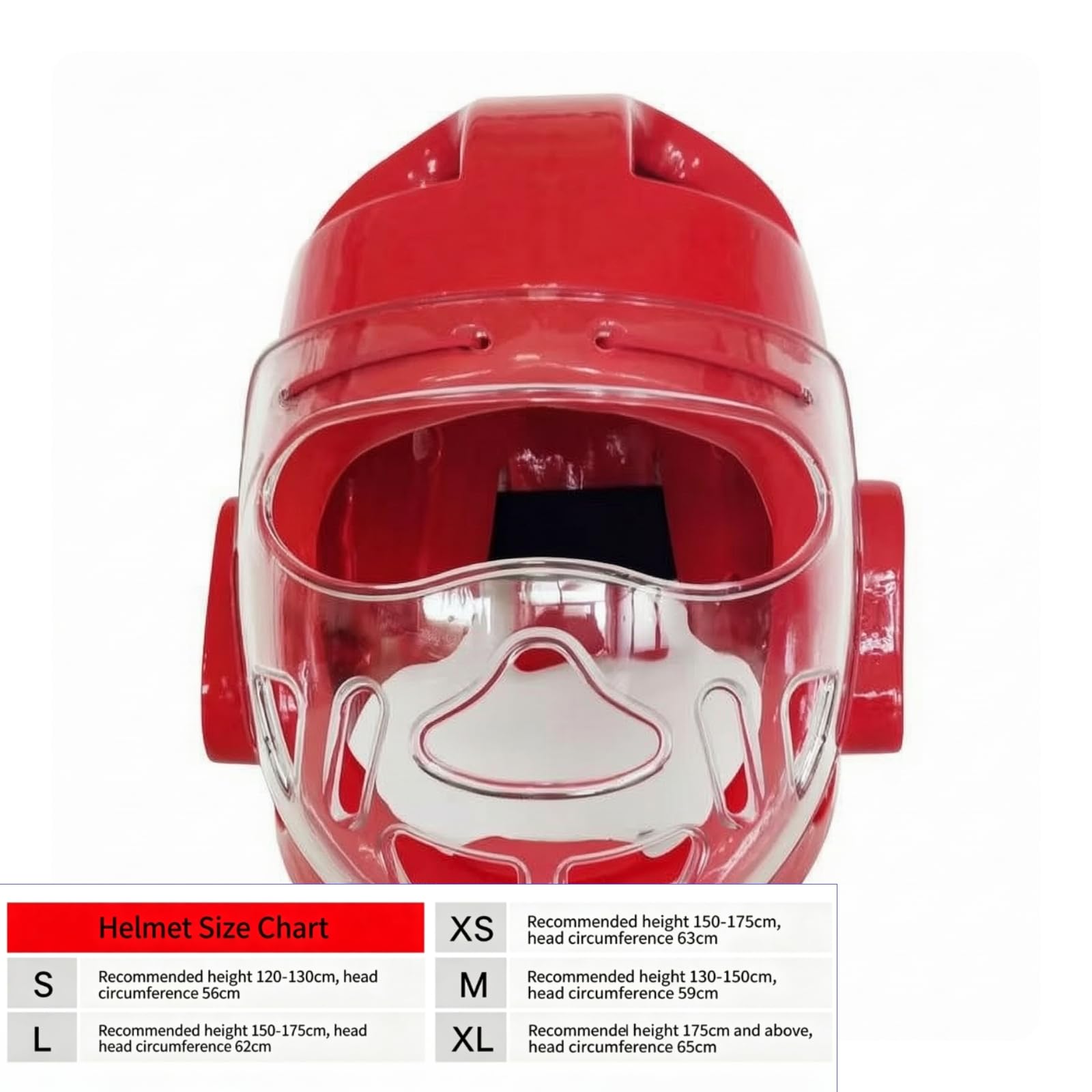 Harilla Cubierta Facial portiva Resisn | Ventilación Transpirable, Casco Entrenamiento, Profesional, Casco con Máscara Facial, Rojo, XS