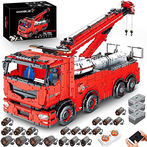 Abschleppfahrzeug Technical Kranwagen Große Mobilkran Ferngesteuert, Technik Kran Modellbausatz Mit Fernbedienung, 10966…