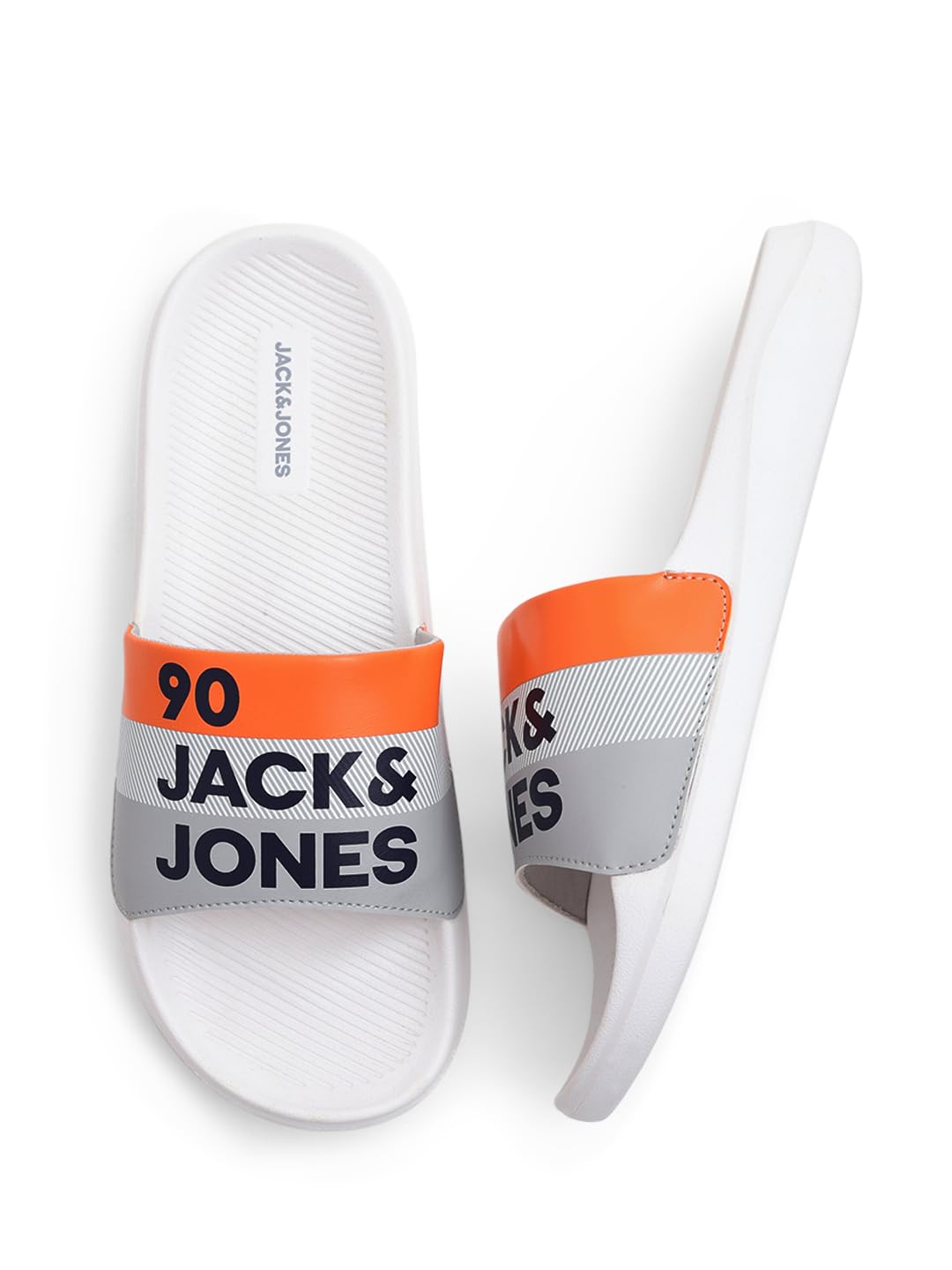 Jack & Jones White Logo Print Pool Sliders (B0DCVHGYHF) Amazon Price History, Amazon Price Tracker