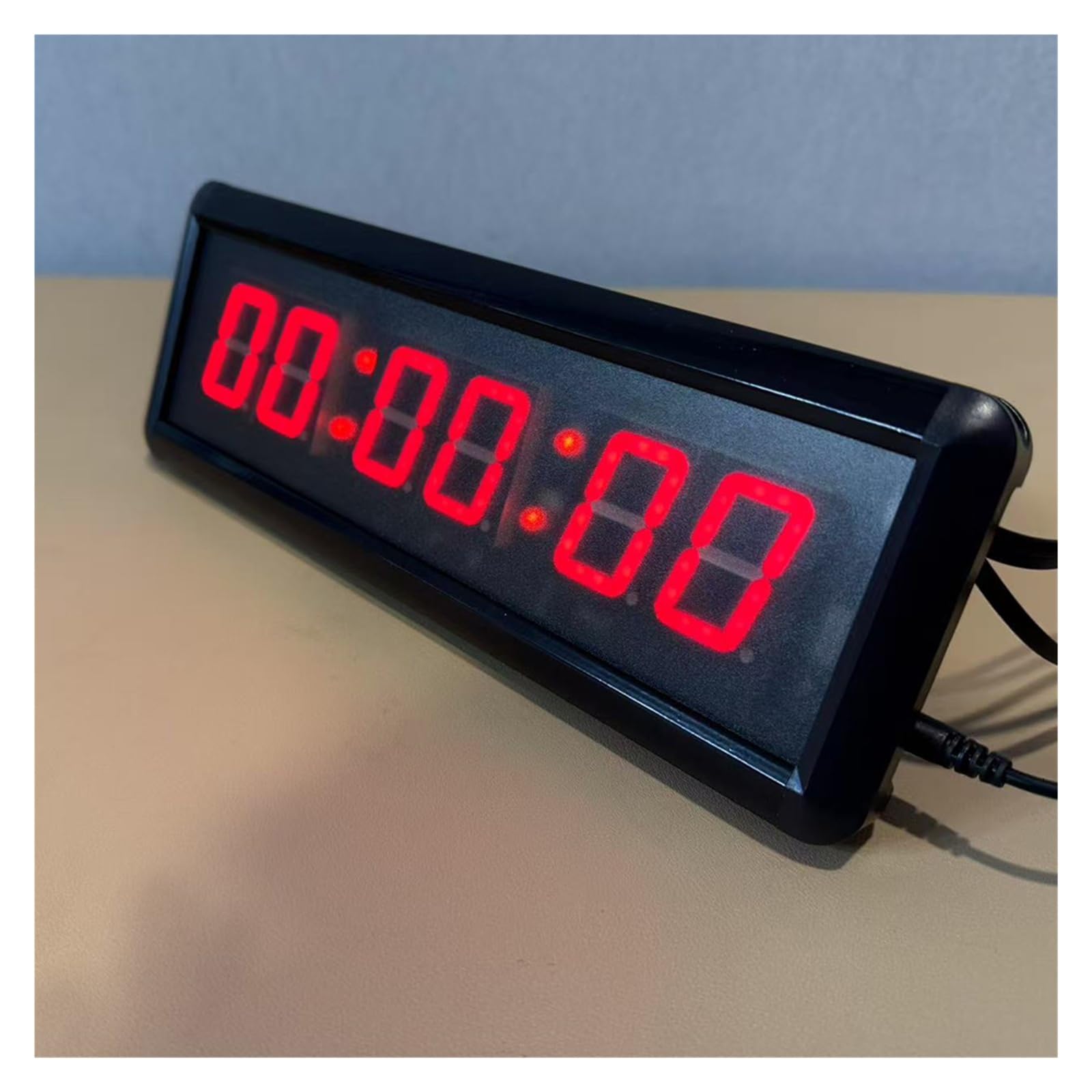 Contador de cuenta atrás del cronómetro del temporizador deportivo Digital LED multiusos de 1,5 pulgadas for competiciones Control sencillo(Three 10CM buttons)