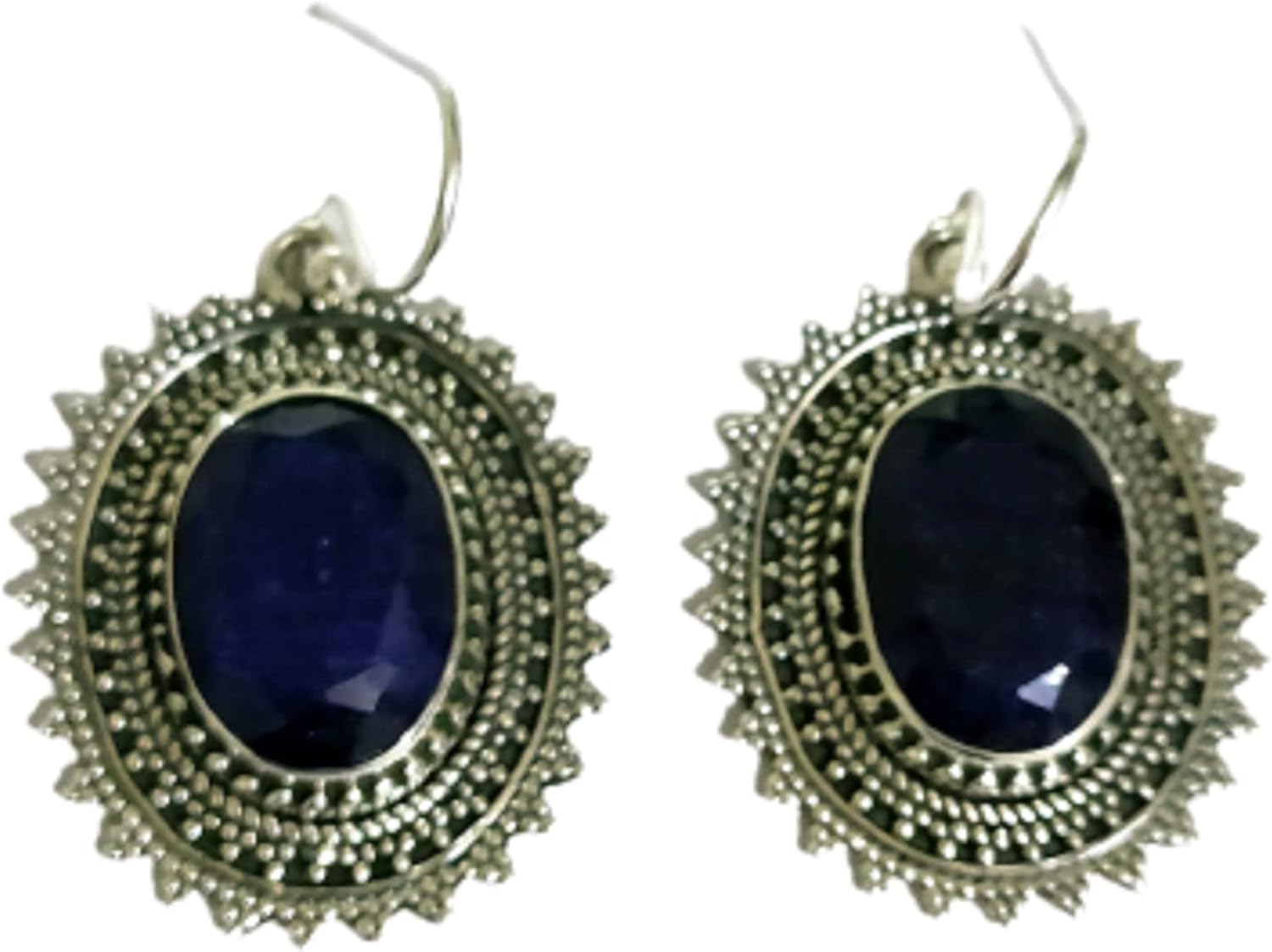 Sapphire earrings, 925 sterling silver, drop-dangle earrings, handmade silver earrings, trending earrings, unique jewelry, jewelry for her, mermaids gifts, gift for her, mother for the bride gift