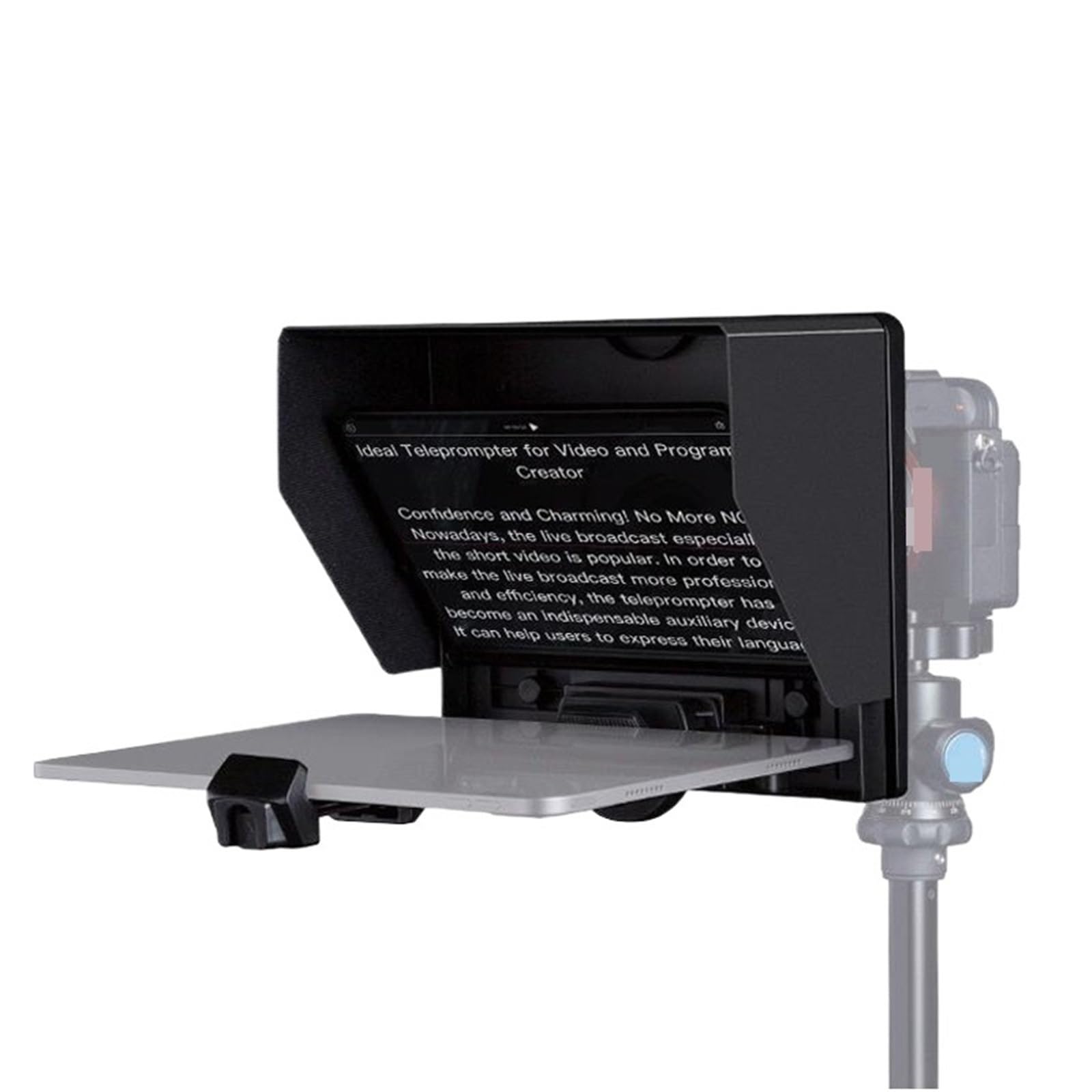 Teleprompter, 2 Stück Teleprompter TP10 Smartphone-Kamera Aufnahme Streaming Unterstützung Horizontale Vertikale für Live-Streaming