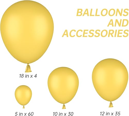 Miniatura 2 de 129 globos dorados nacarados, globos de látex de diferentes tamaños de 18, 12, 10 y 5 pulgadas, kit de globos de fiesta para fiesta de cumpleaños,