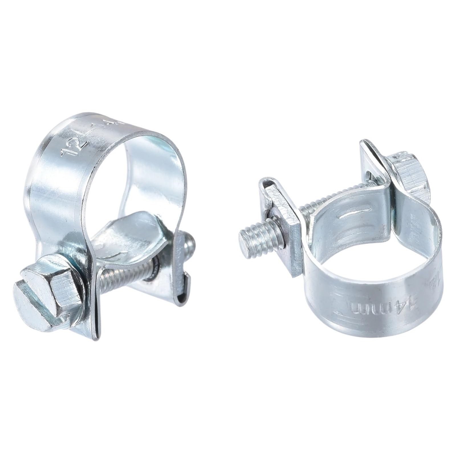 Hqycl One Color Fuel Injection Hose Clamps Zinc Plated Steel Fuel Line Clamps(13-15Mm 20Pcs)
