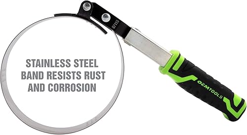 Miniatura 5 de OEMTOOLS 87115 Llave giratoria profesional para filtro de aceite (4-34 pulgadas - 5-34 pulgadas), llave de filtro de aceite pequeña, llave de correa