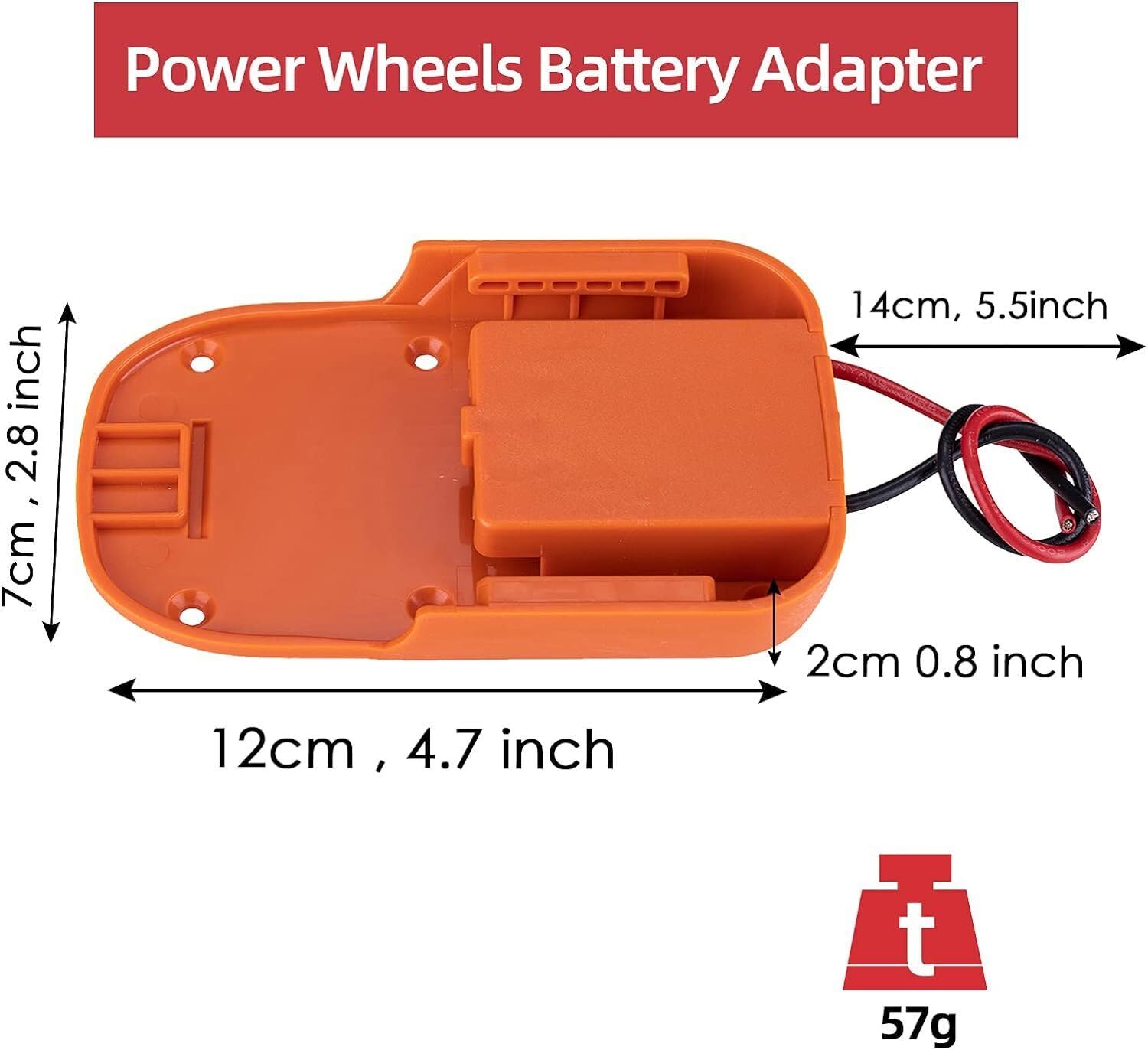 Power Wheels Adapter for Ridgid AEG 18V Hyper Li-Ion