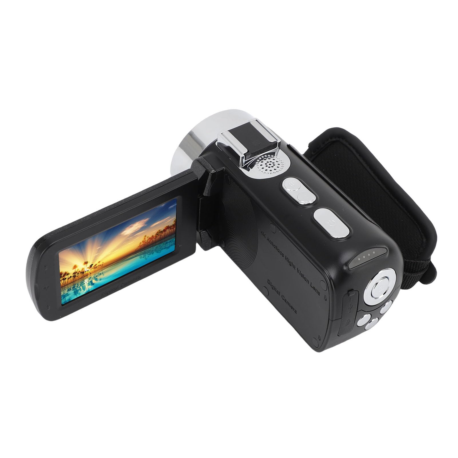 Jiawu 4K Video Camera with LED Fill Light and 3 Inch Flip Screen for Easy Selfies and Evening Events-image-44