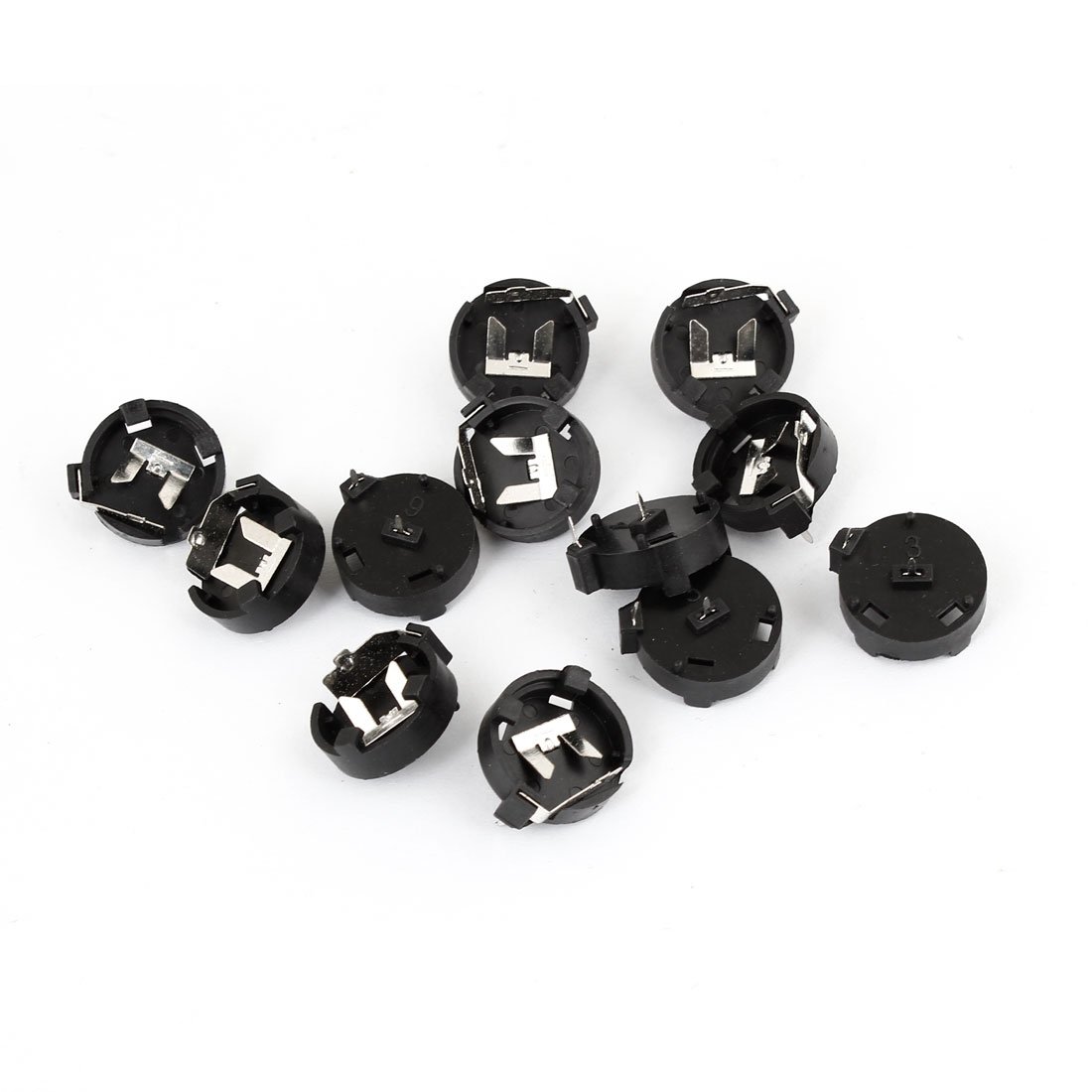 FIYA IIVVERR 12PCS Black CR1220 CR1225 Button Cell Battery Socket Holder BS-1220-1(12PCS Black CR1220 CR1225 Button Cell Battery Socket Holder BS-1220-1
