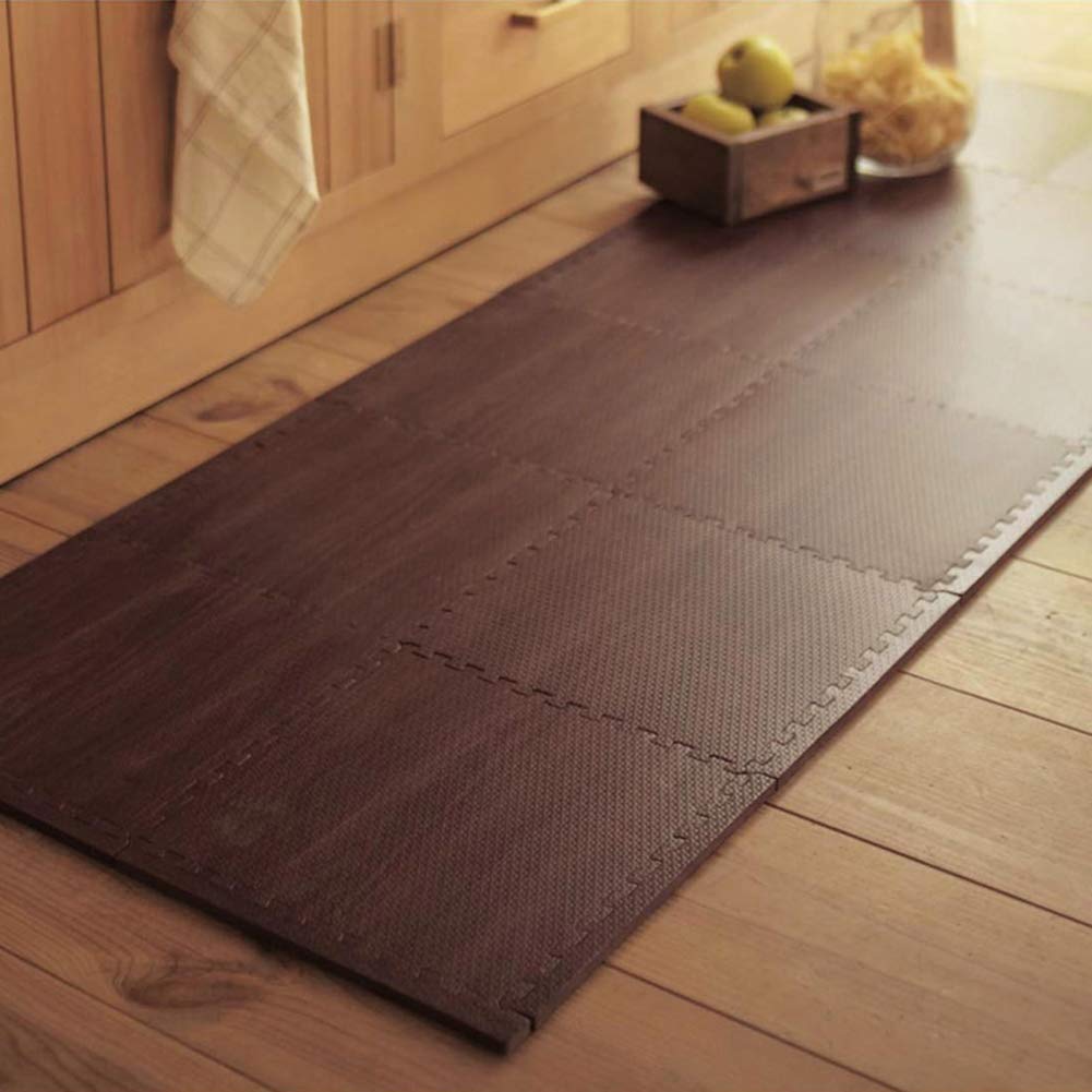 AIZYR Grano De Madera Impreso Bebé Tapete De Juego Puzle De Espuma (0.75 '' De Espesor), Alfombra De Piso De Espuma Suave Entrelazada Alfombrilla Protectora para Salas De Juegos para Niños