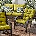Greendale Home Fashions Outdoor High Back Chair Cushion (set of 2), Kiwi